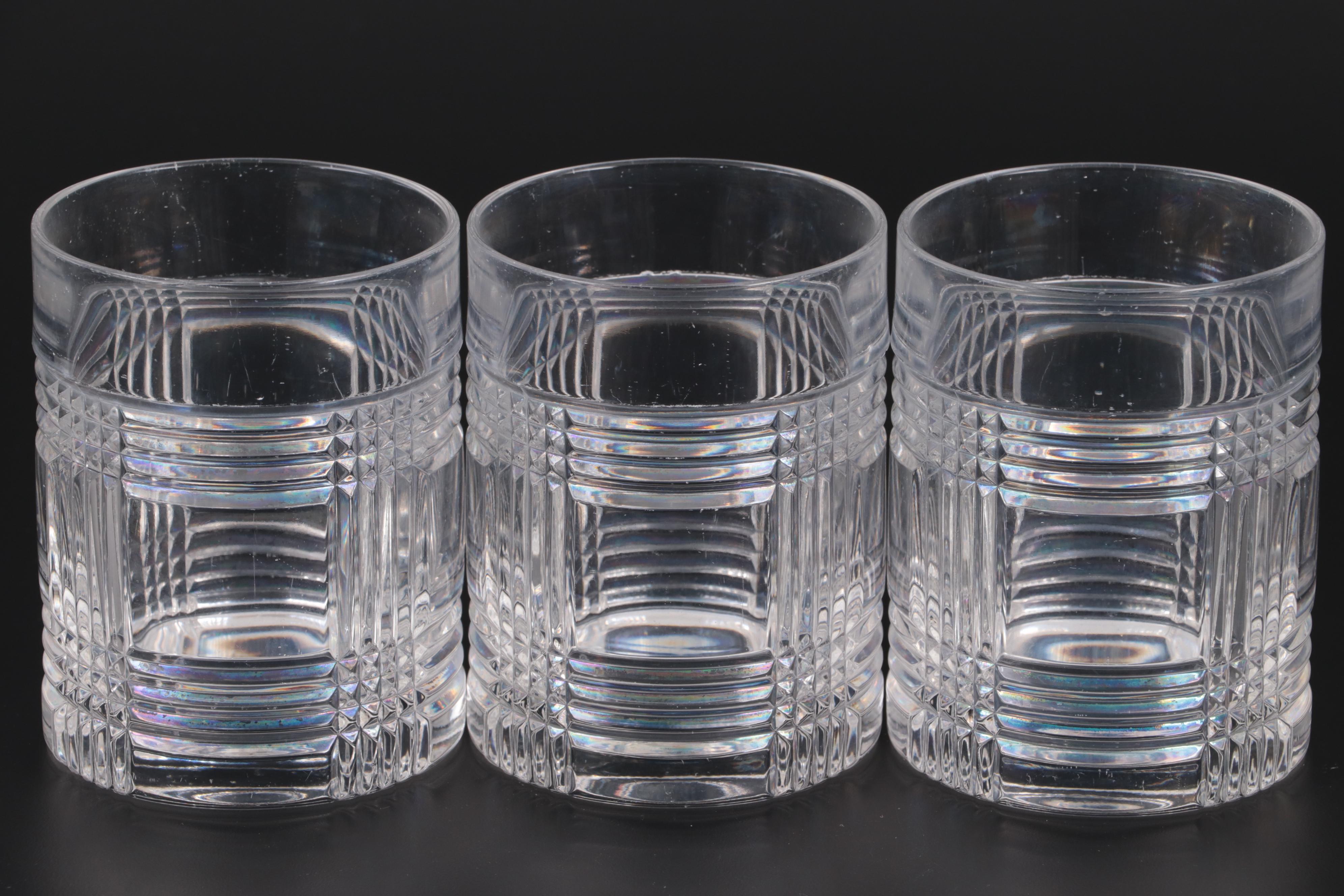 Ralph Lauren "Glen Plaid" Crystal Barware and Towle Crystal Decanter