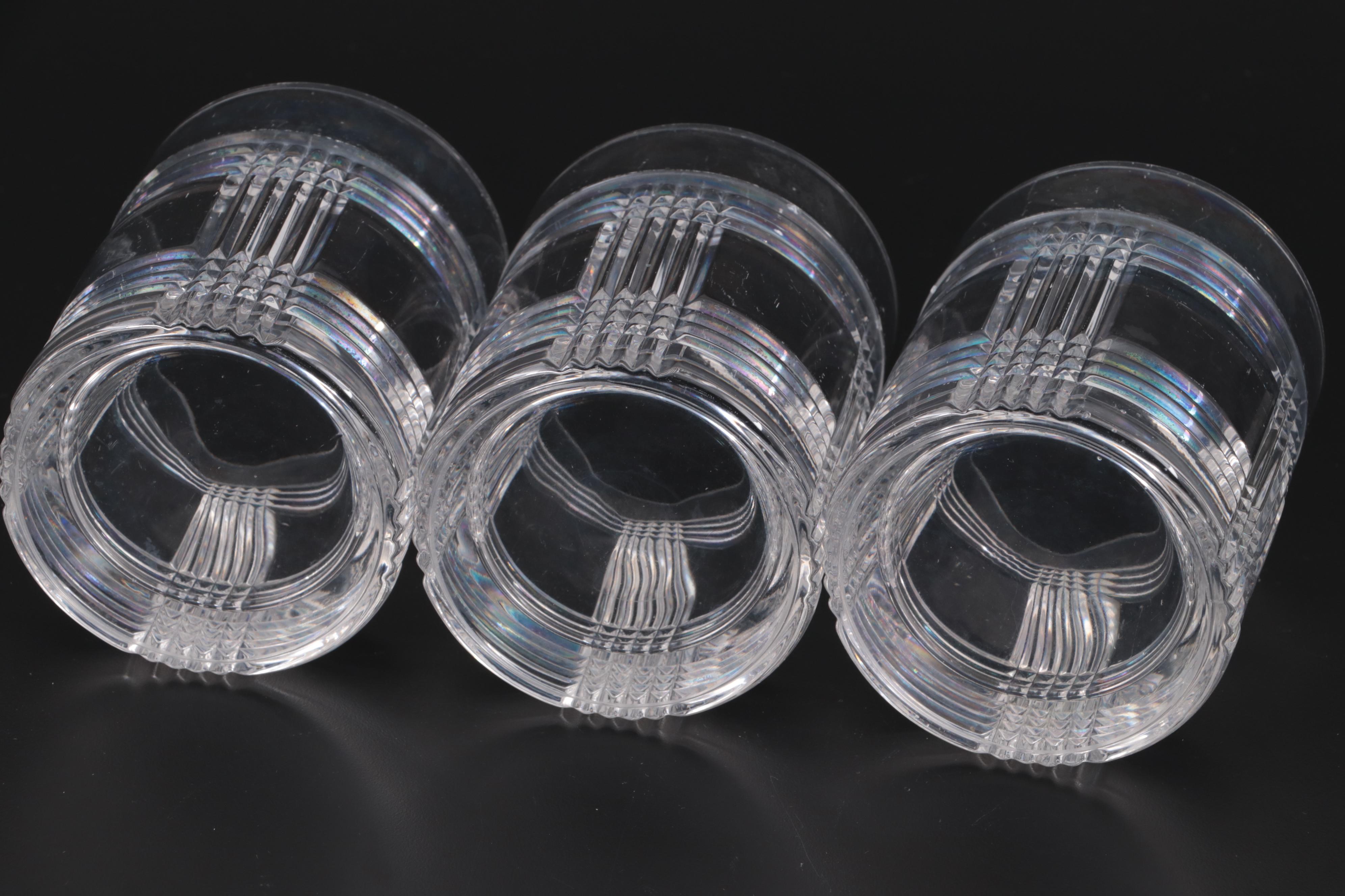 Ralph Lauren "Glen Plaid" Crystal Barware and Towle Crystal Decanter