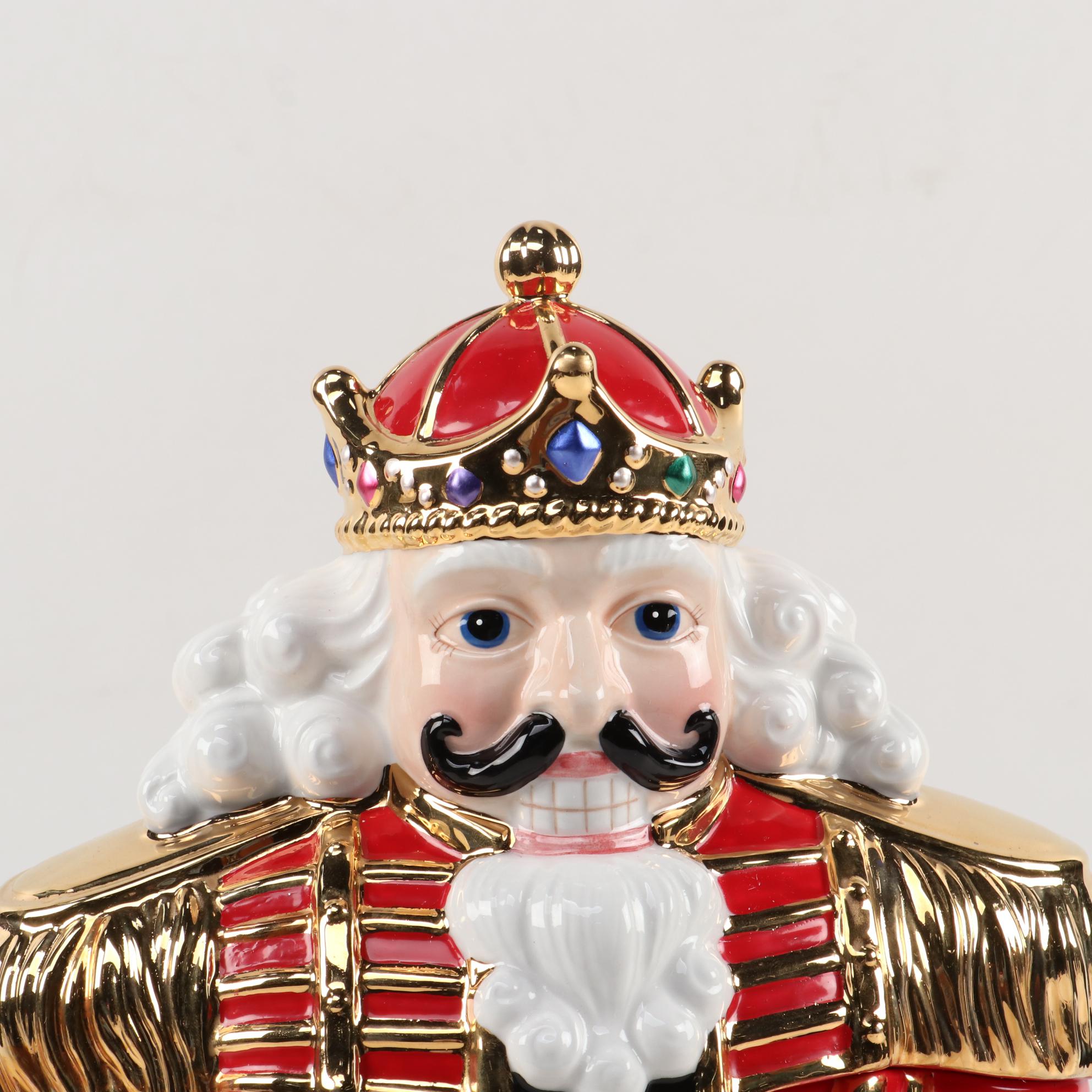 Christopher Radko "Nutcracker King" Ceramic Cookie Jar