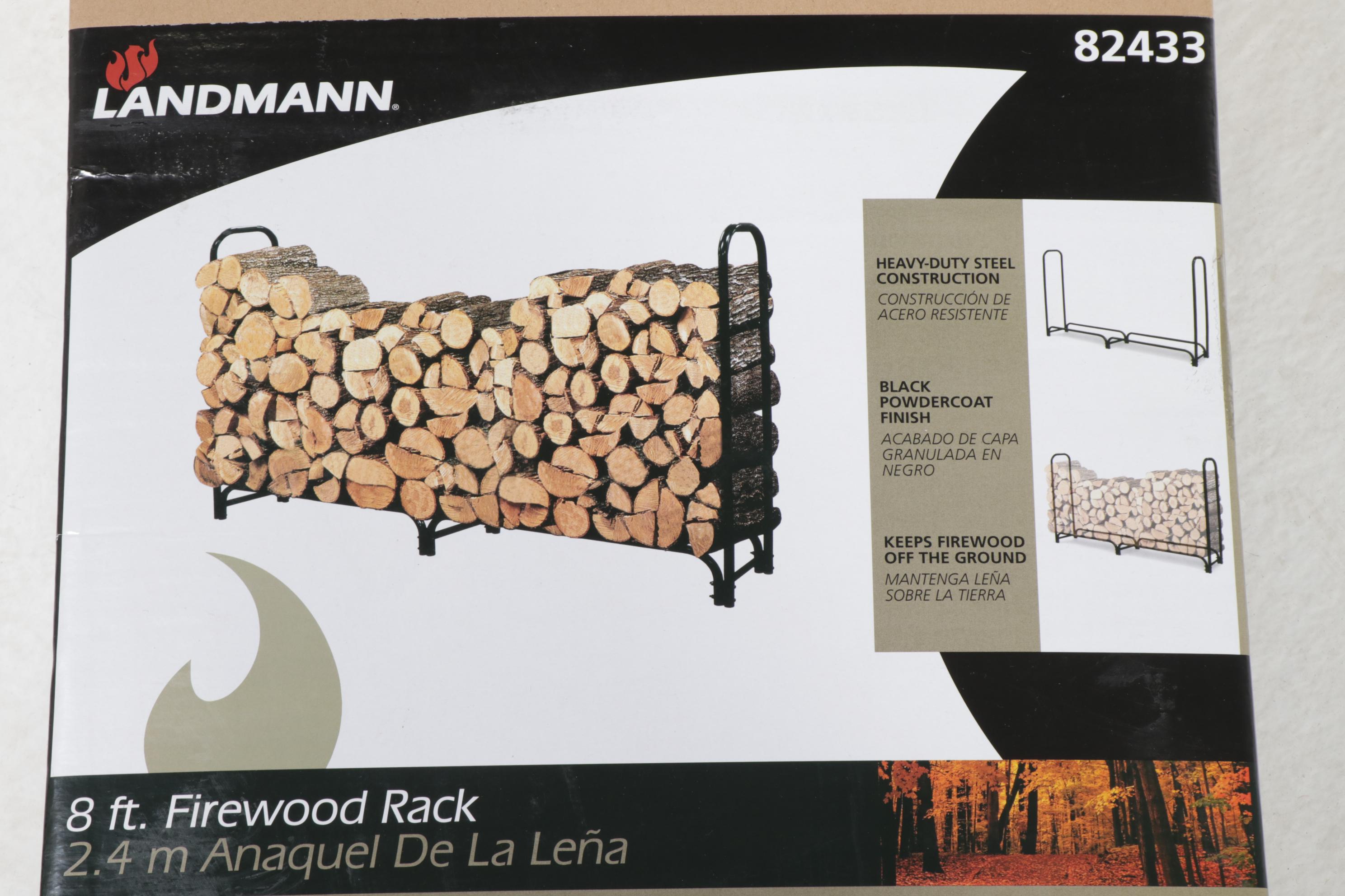 Landmann 8-Foot Coated Steel Firewood Rack