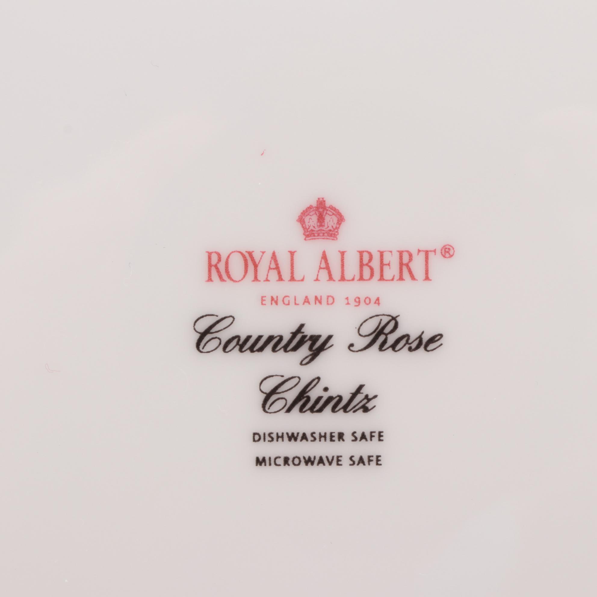 Royal Albert "Country Rose Chintz" Dessert Plates, 2010–2012