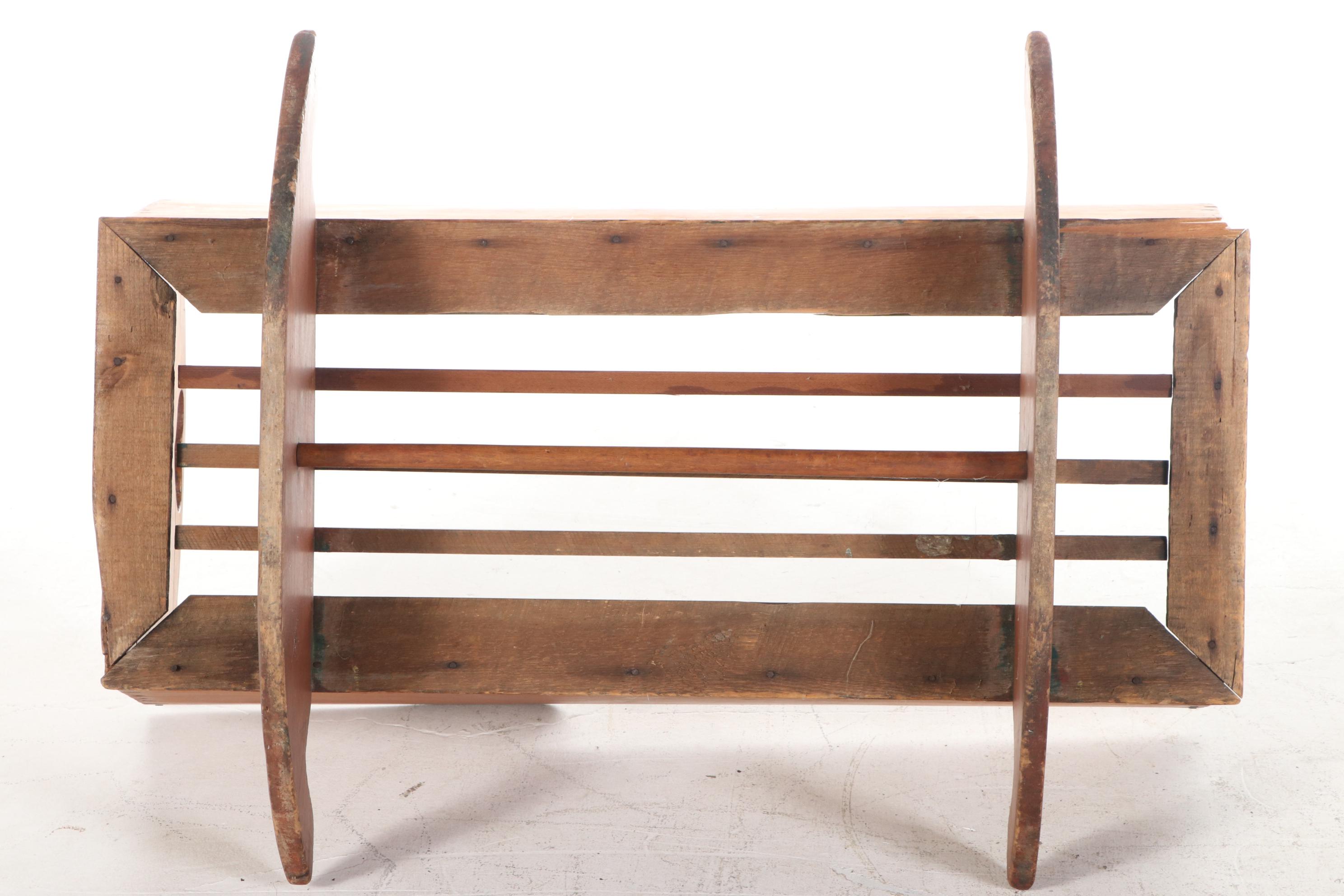 American Primitive Poplar Baby Cradle, Late 19th Century