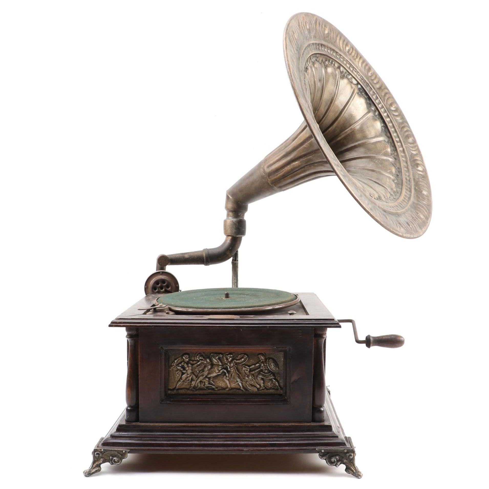 Tabletop Gramophone with Parlophone Lindex-301 Soundbox