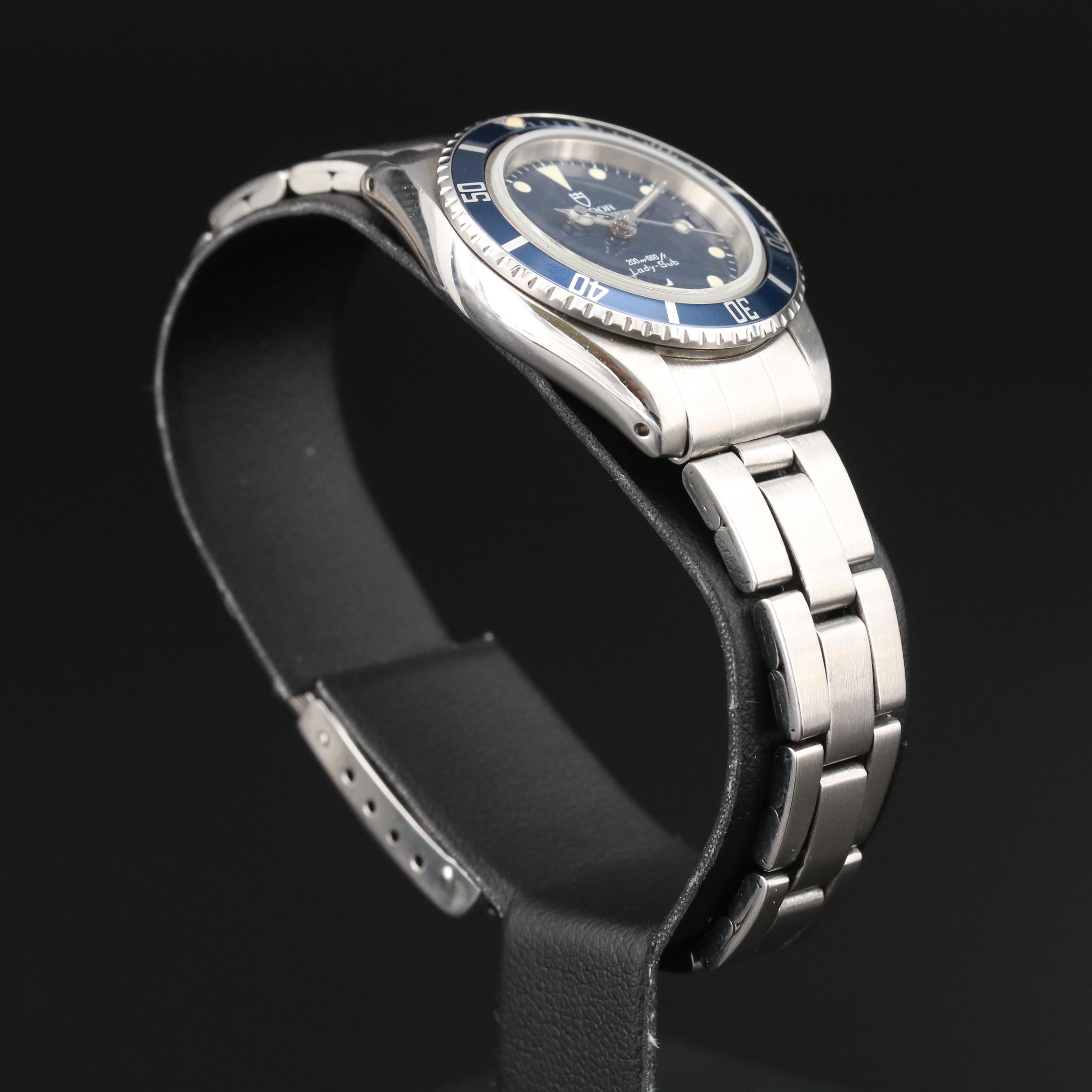 1992 Tudor Lady-Sub Blue Stainless Steel Automatic Watch
