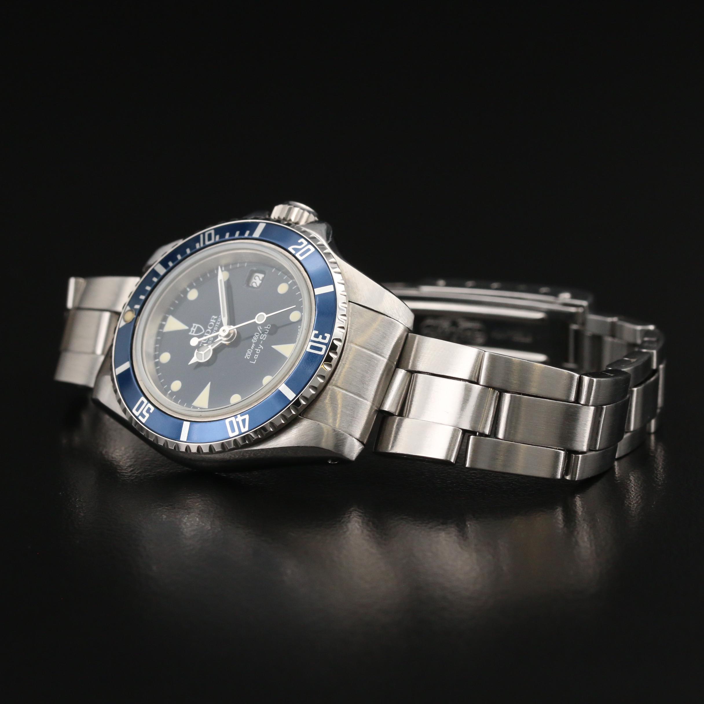 1992 Tudor Lady-Sub Blue Stainless Steel Automatic Watch