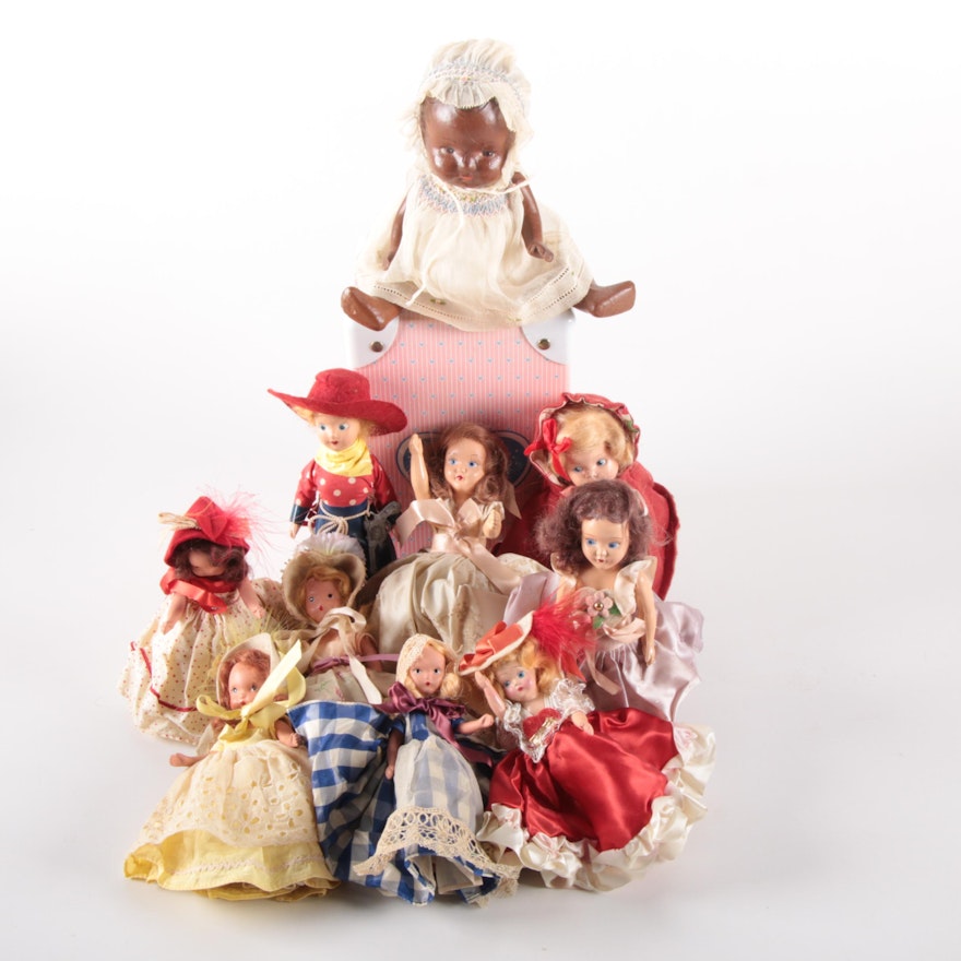 Nancy Ann Storybook Dolls "Saturday's Child", "Queen of Hearts" and Other Dolls