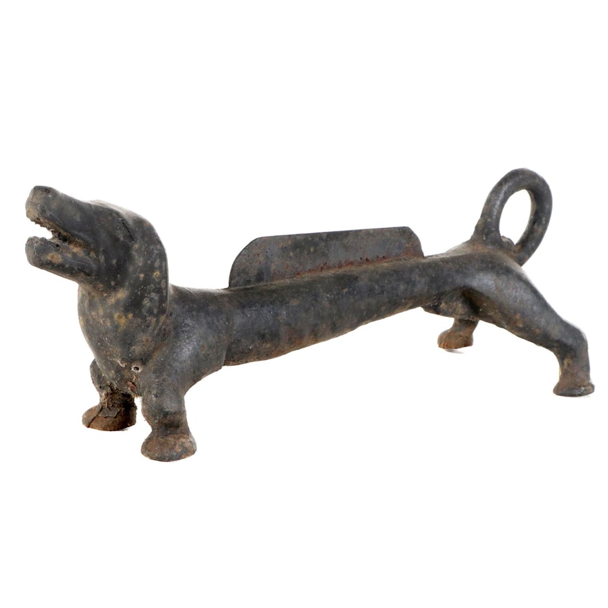 Cast Iron Dachshund Bootscraper