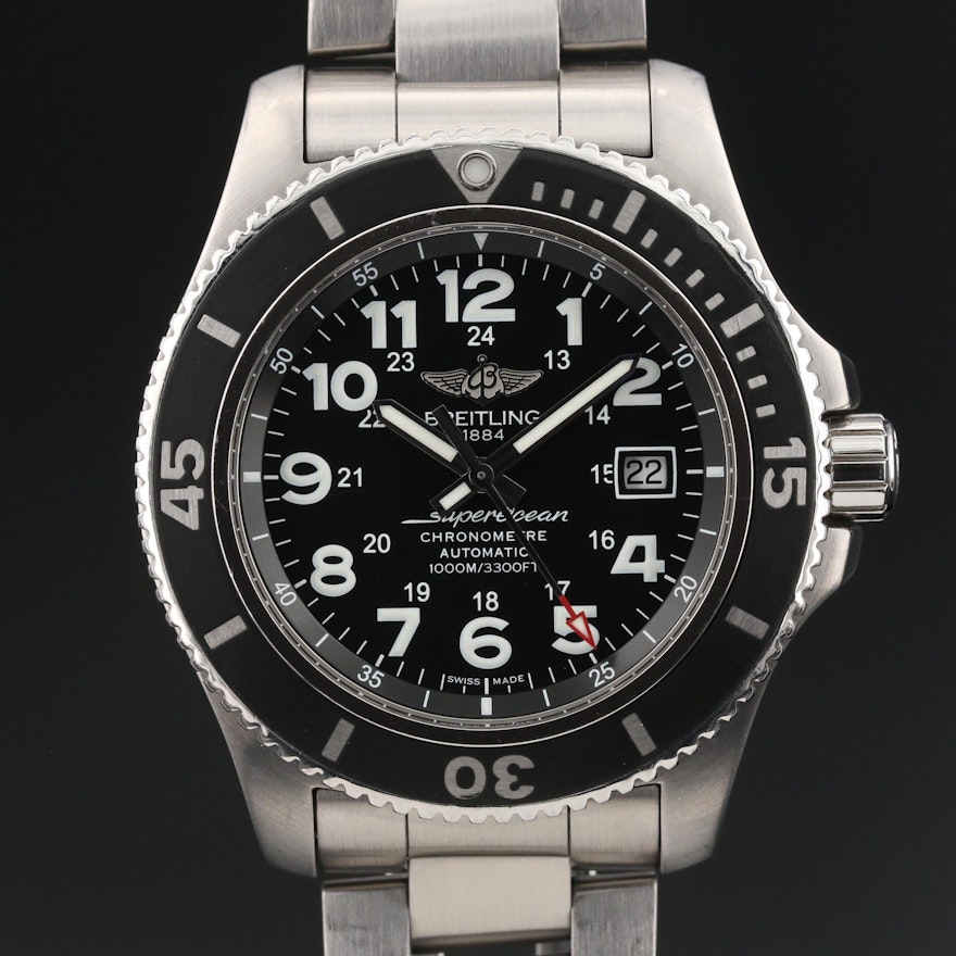 Breitling "SuperOcean II 44" Stainless Steel Wristwatch