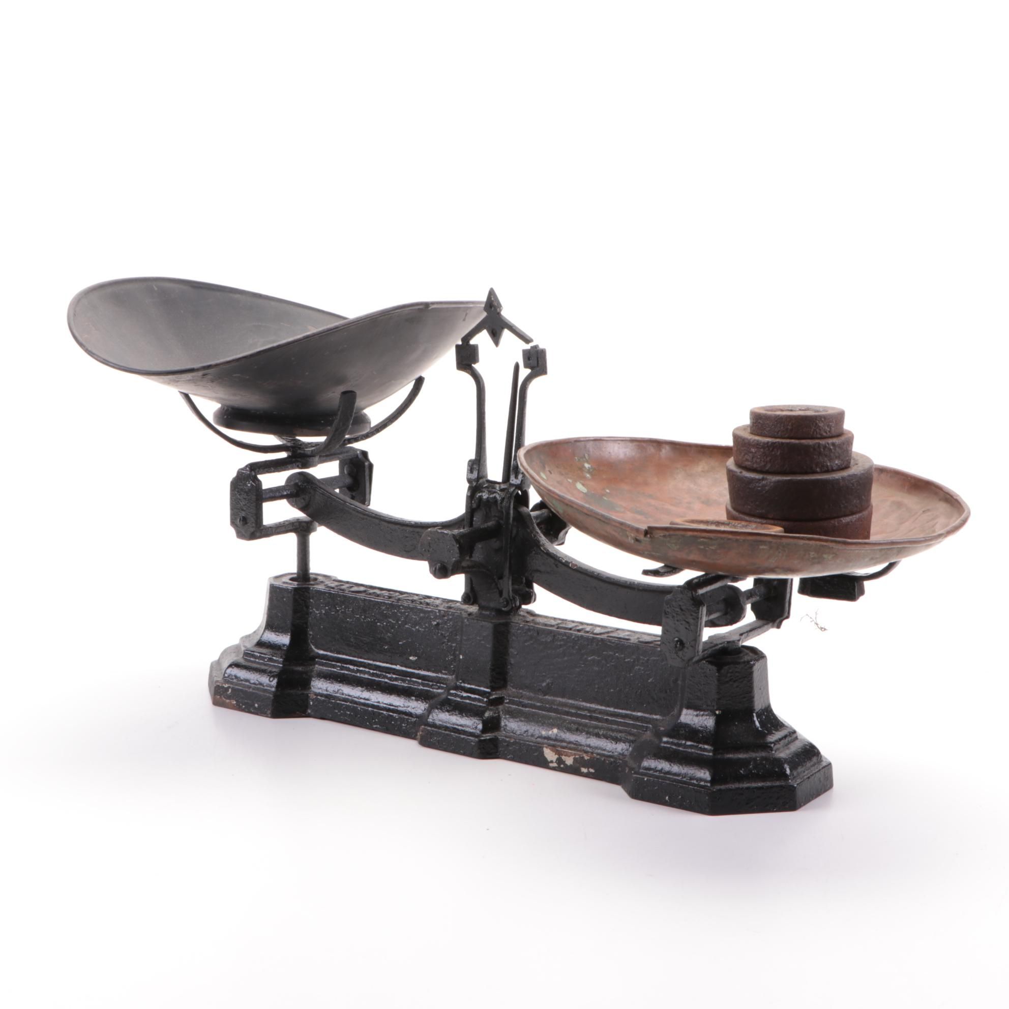 W&T Avery Cast Iron Scale with Weights