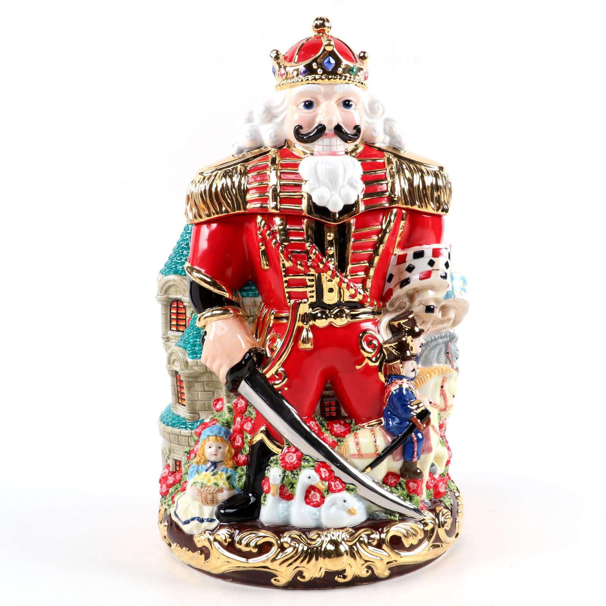 Christopher Radko "Nutcracker King" Ceramic Cookie Jar