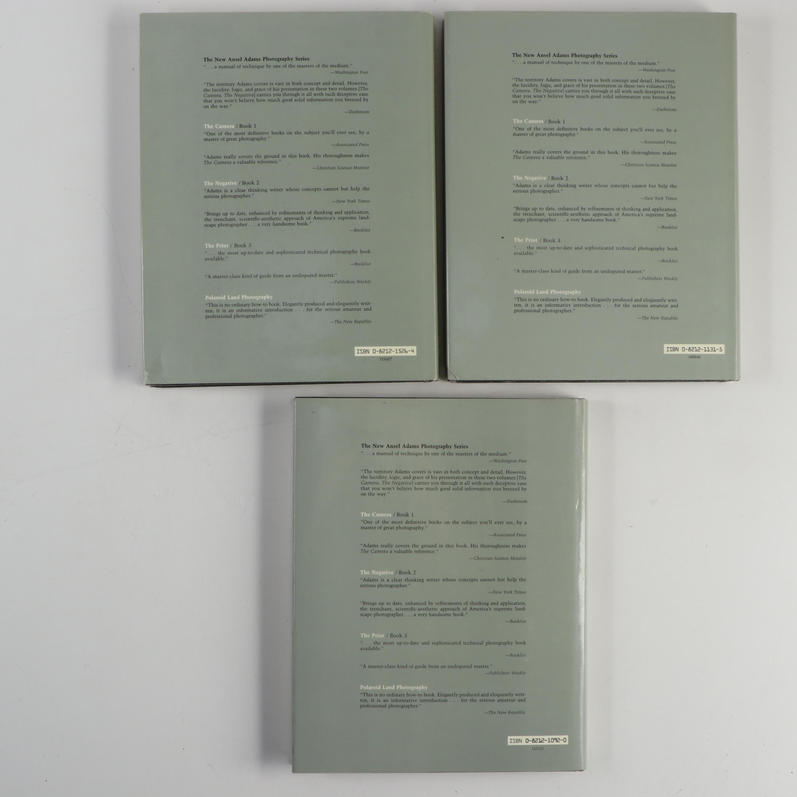 "The Negative," "The Camera," and "The Print" Ansel Adams Book Collection