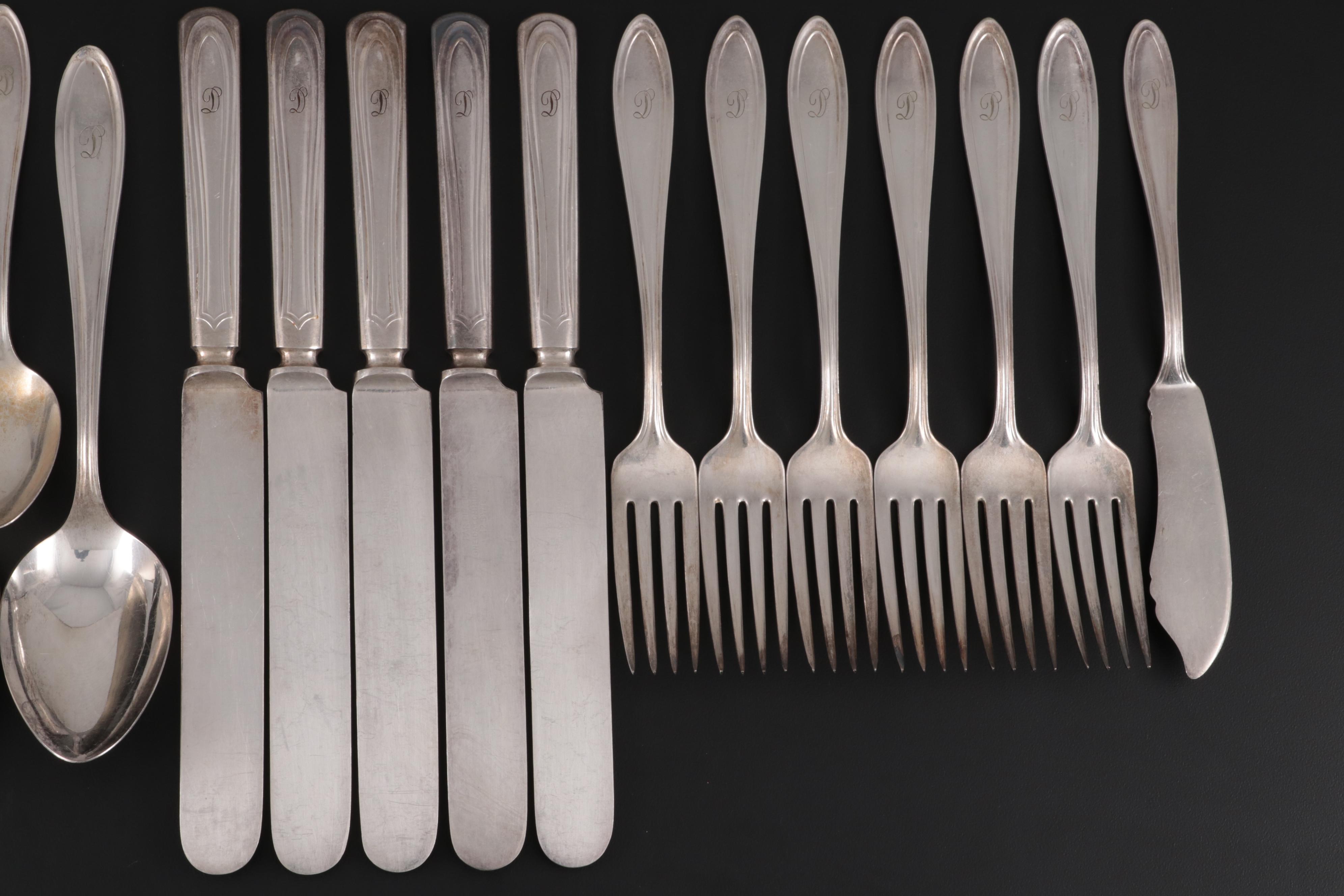 Oneida "Monroe-Mohawk" Silver Plate Flatware with Other Silver Plate Flatware