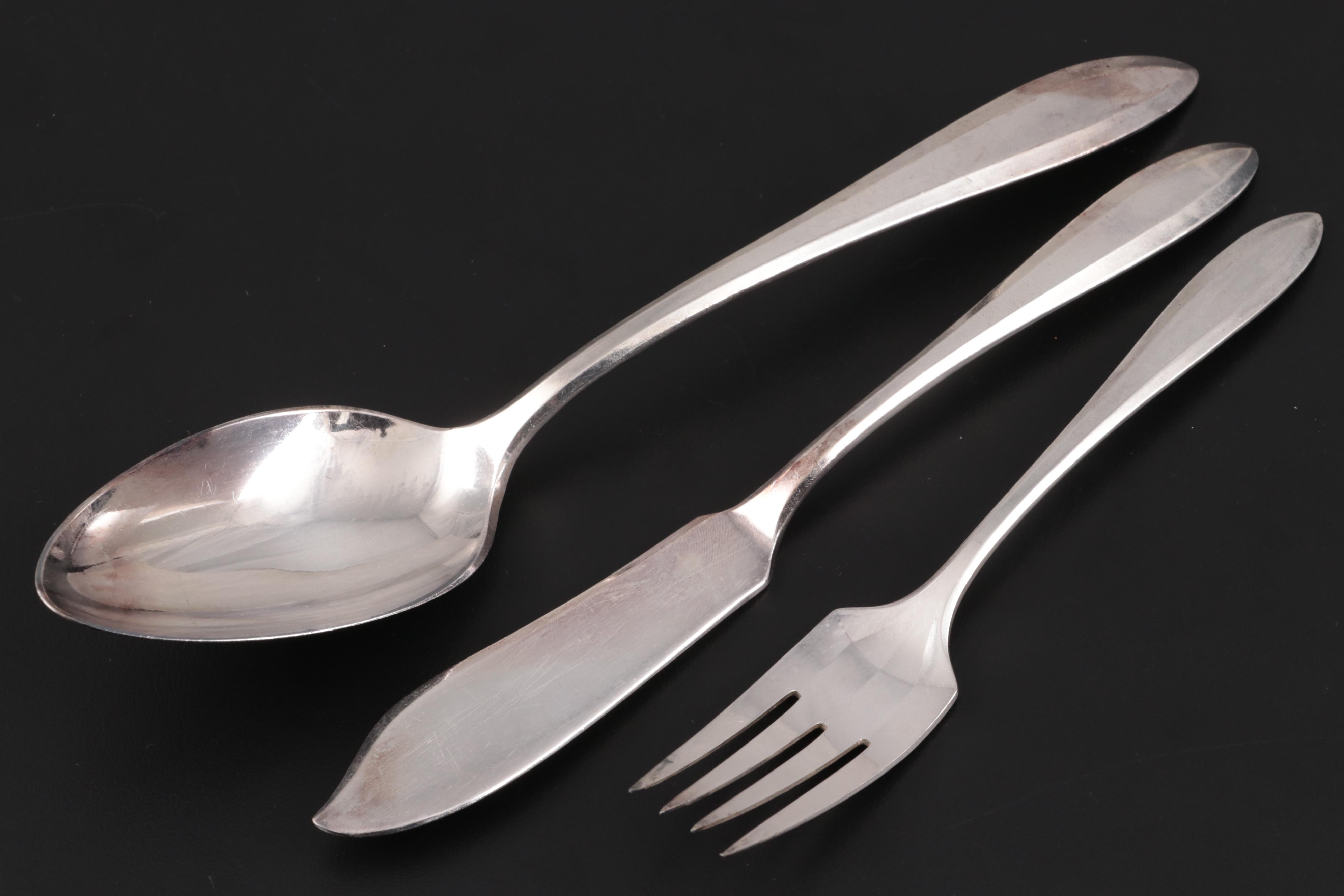 Oneida "Monroe-Mohawk" Silver Plate Flatware with Other Silver Plate Flatware