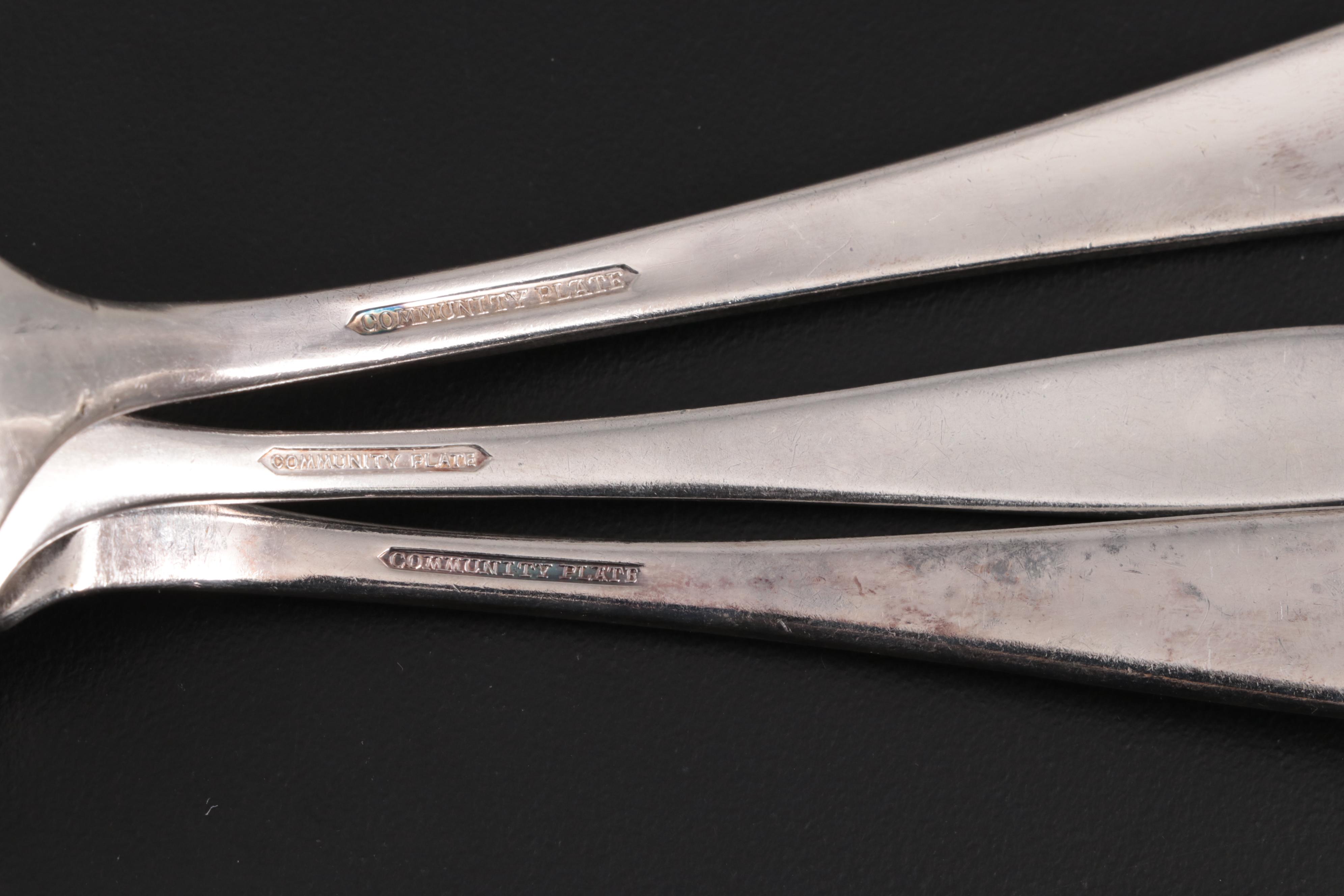 Oneida "Monroe-Mohawk" Silver Plate Flatware with Other Silver Plate Flatware