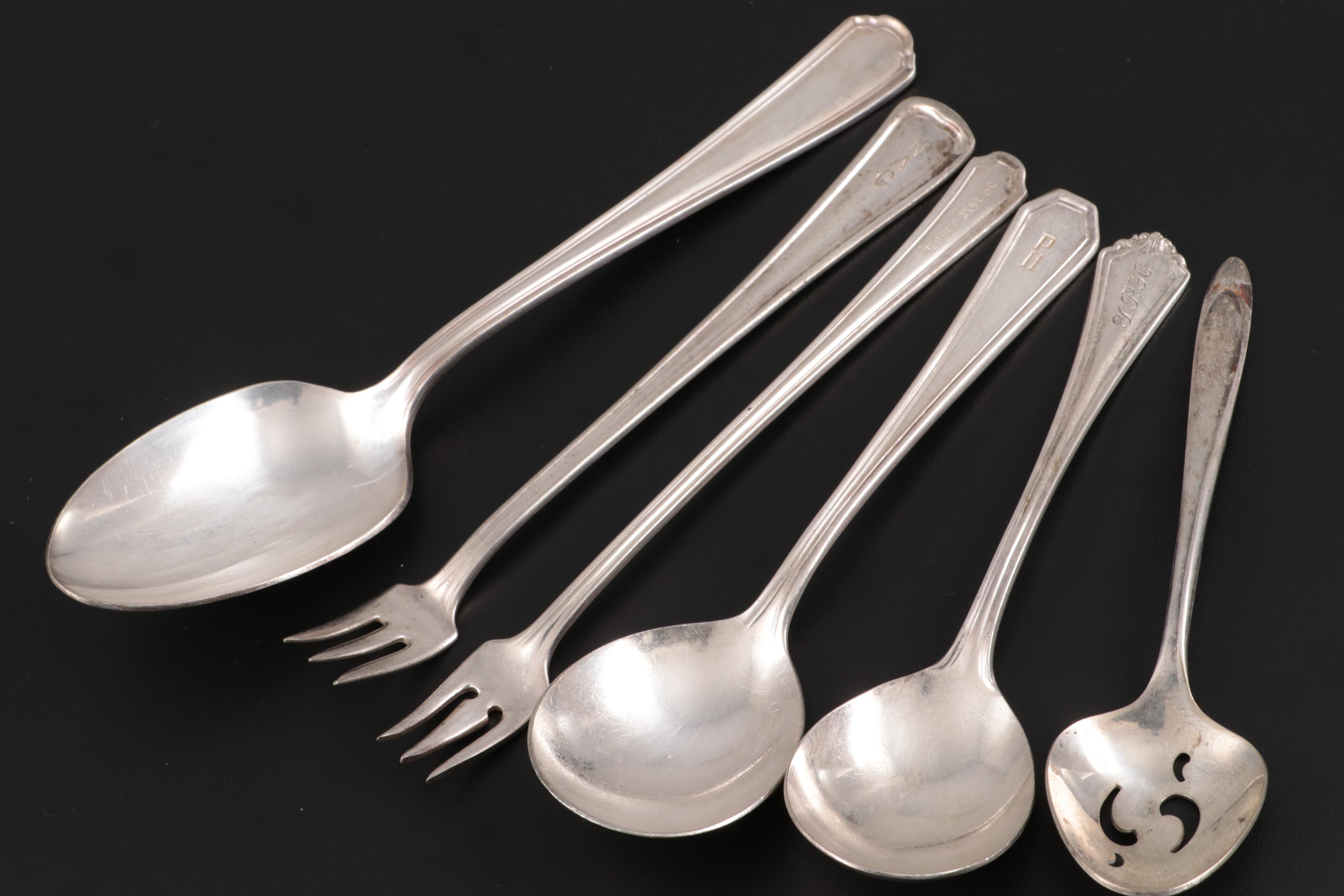 Oneida "Monroe-Mohawk" Silver Plate Flatware with Other Silver Plate Flatware