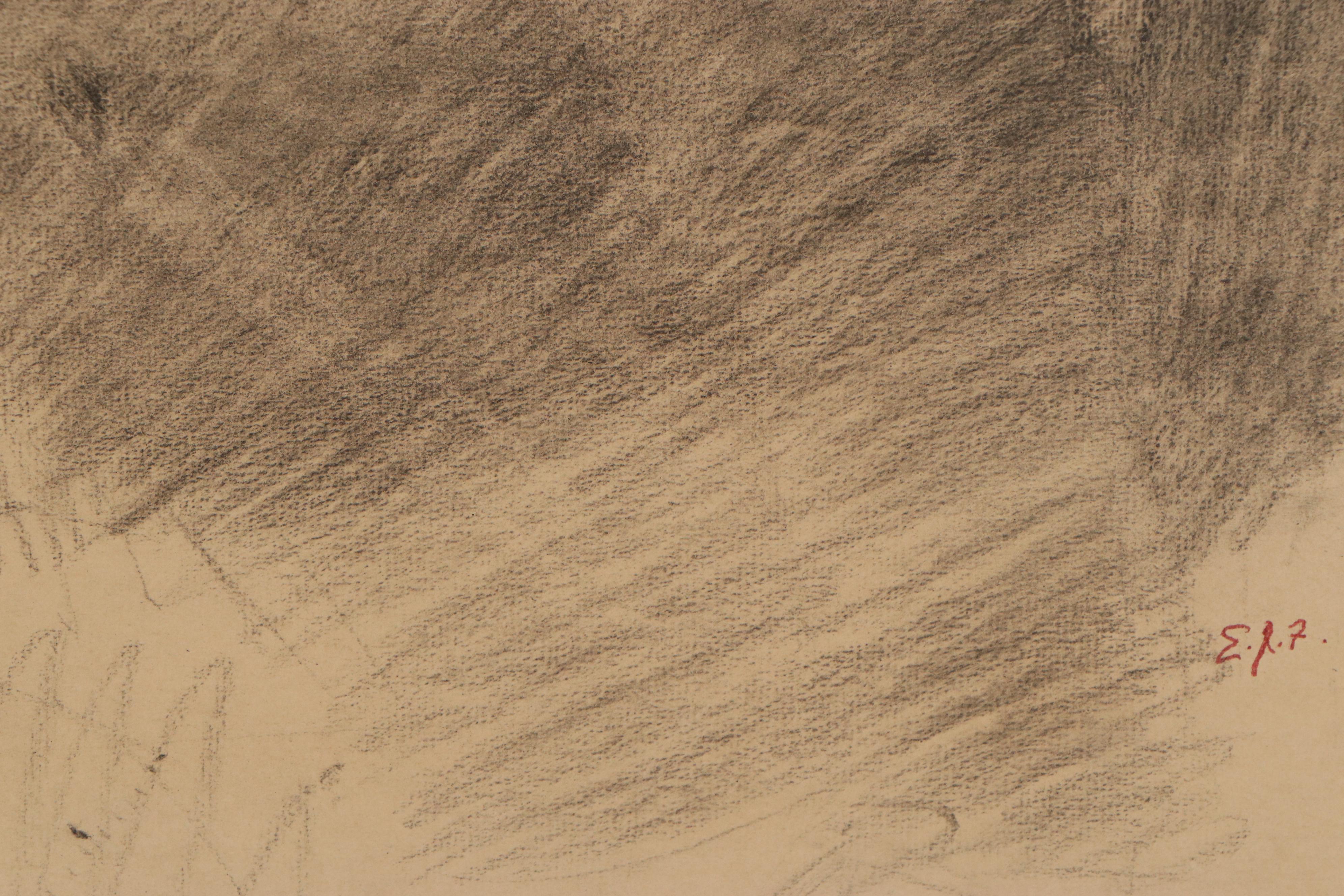 Edmond James Fitzgerald Portrait Drawings, Mid-20th Century