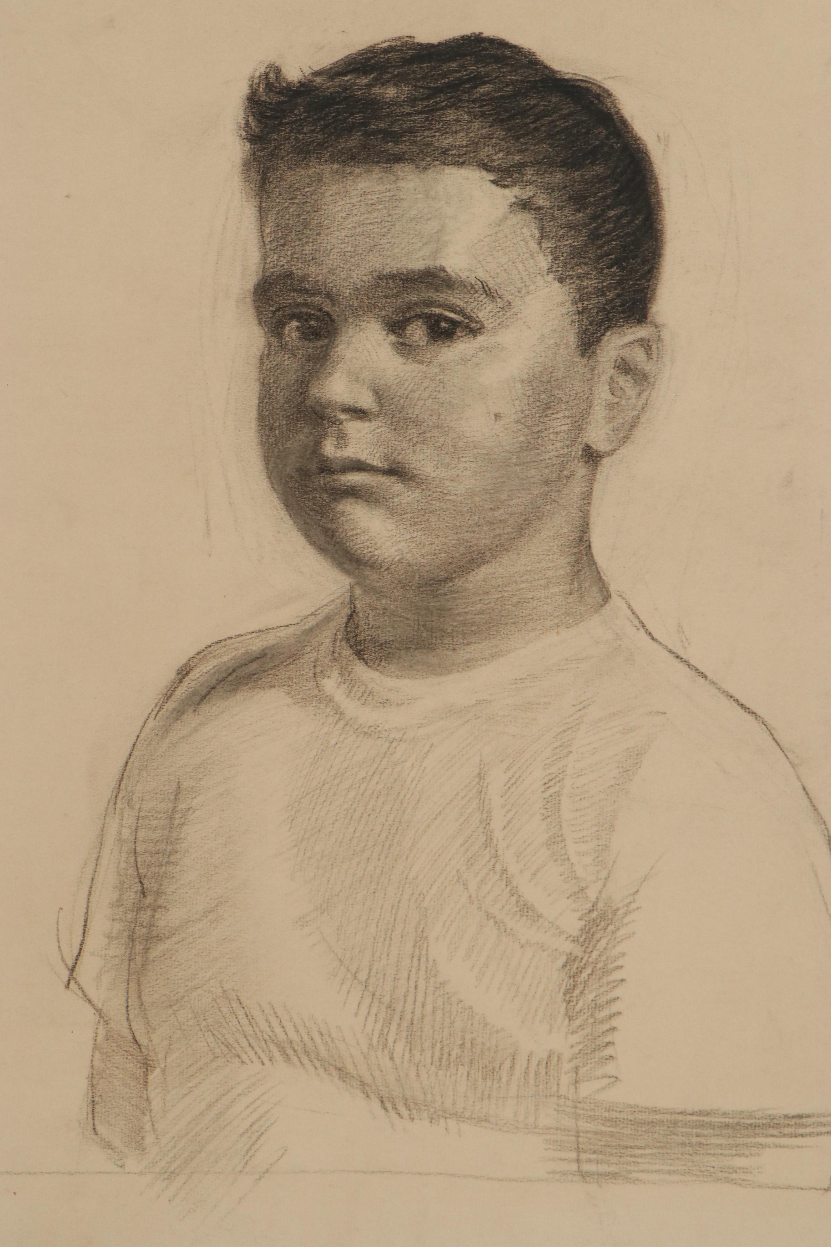 Edmond James Fitzgerald Portrait Drawings, Mid-20th Century
