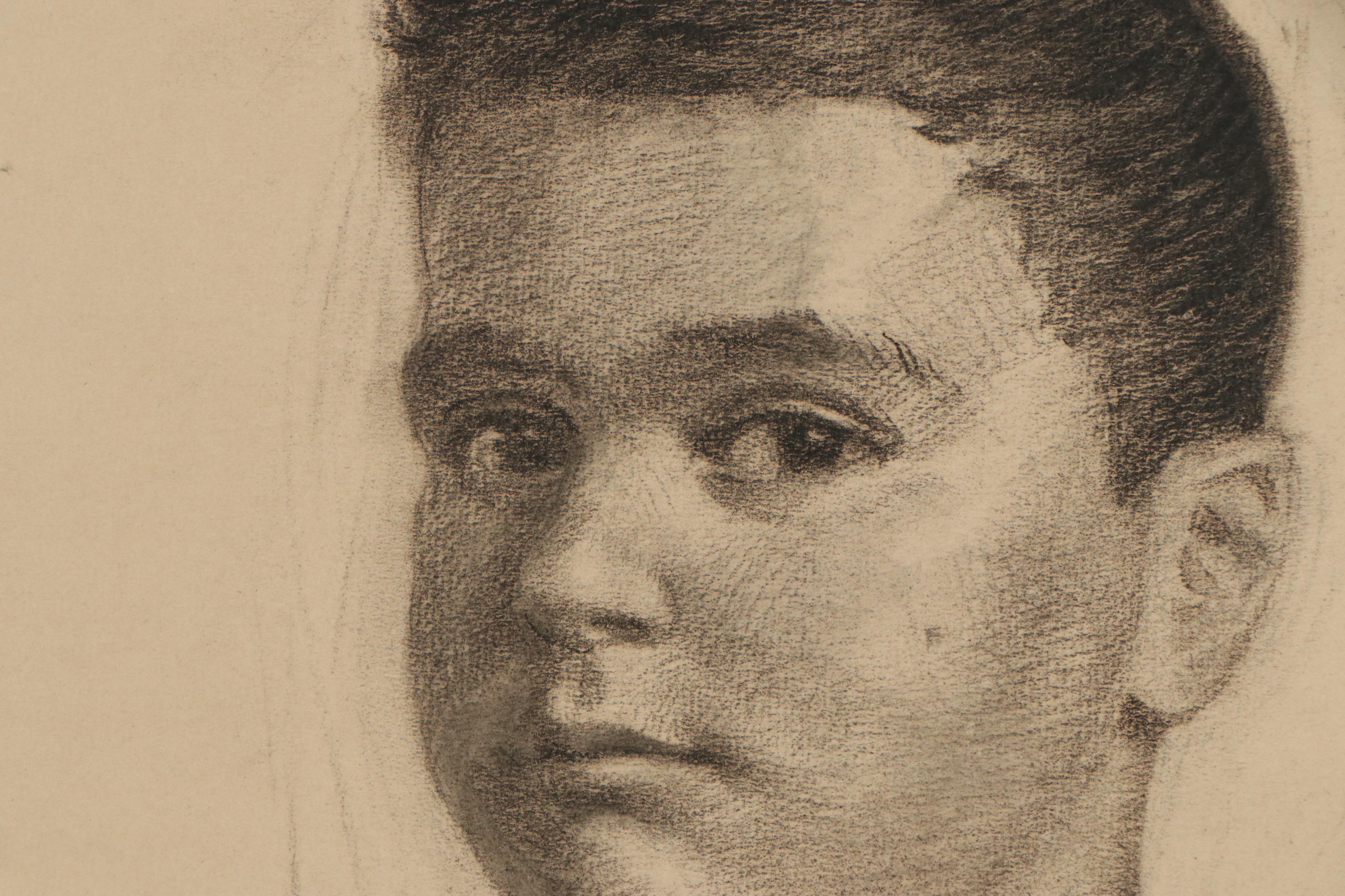 Edmond James Fitzgerald Portrait Drawings, Mid-20th Century