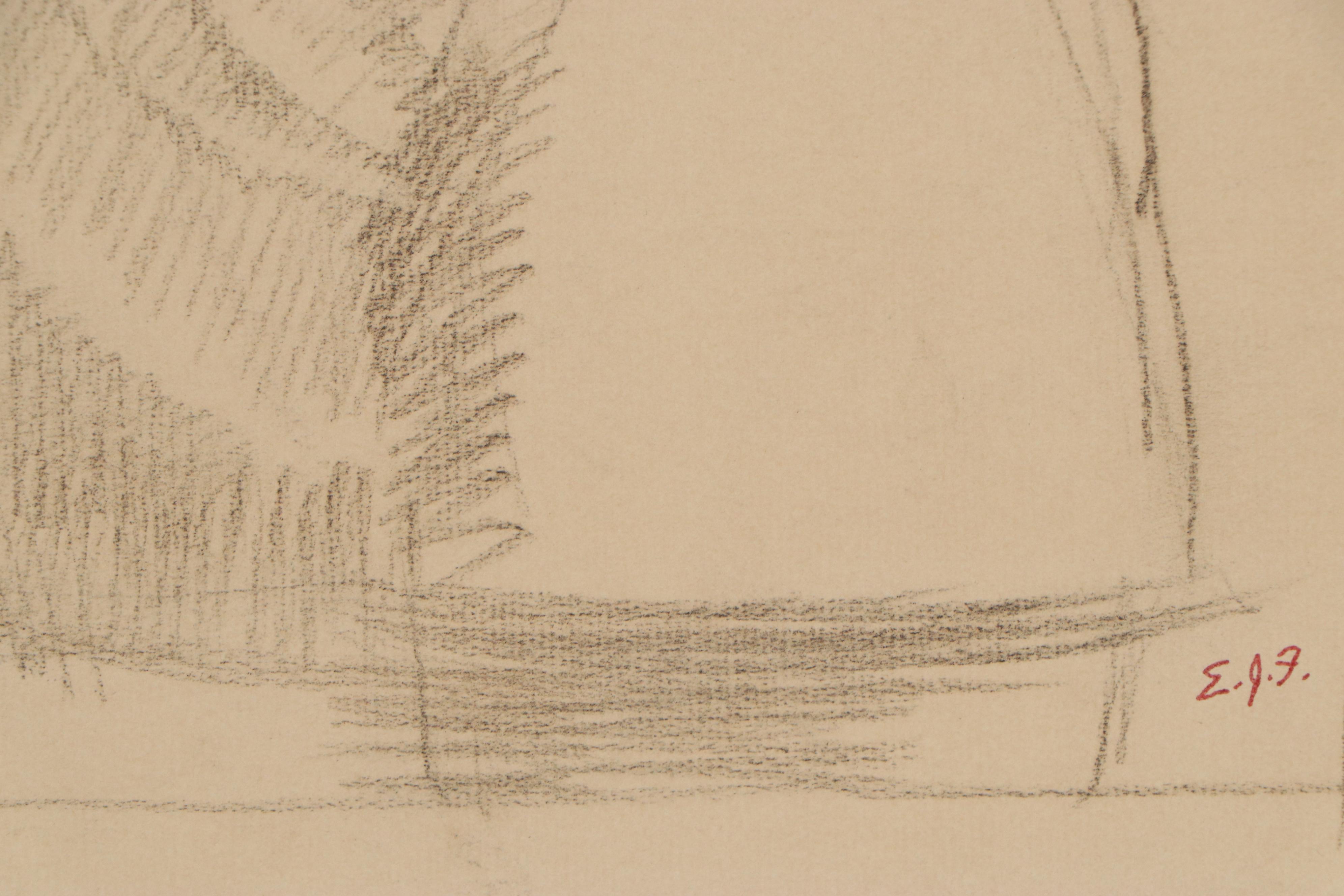 Edmond James Fitzgerald Portrait Drawings, Mid-20th Century