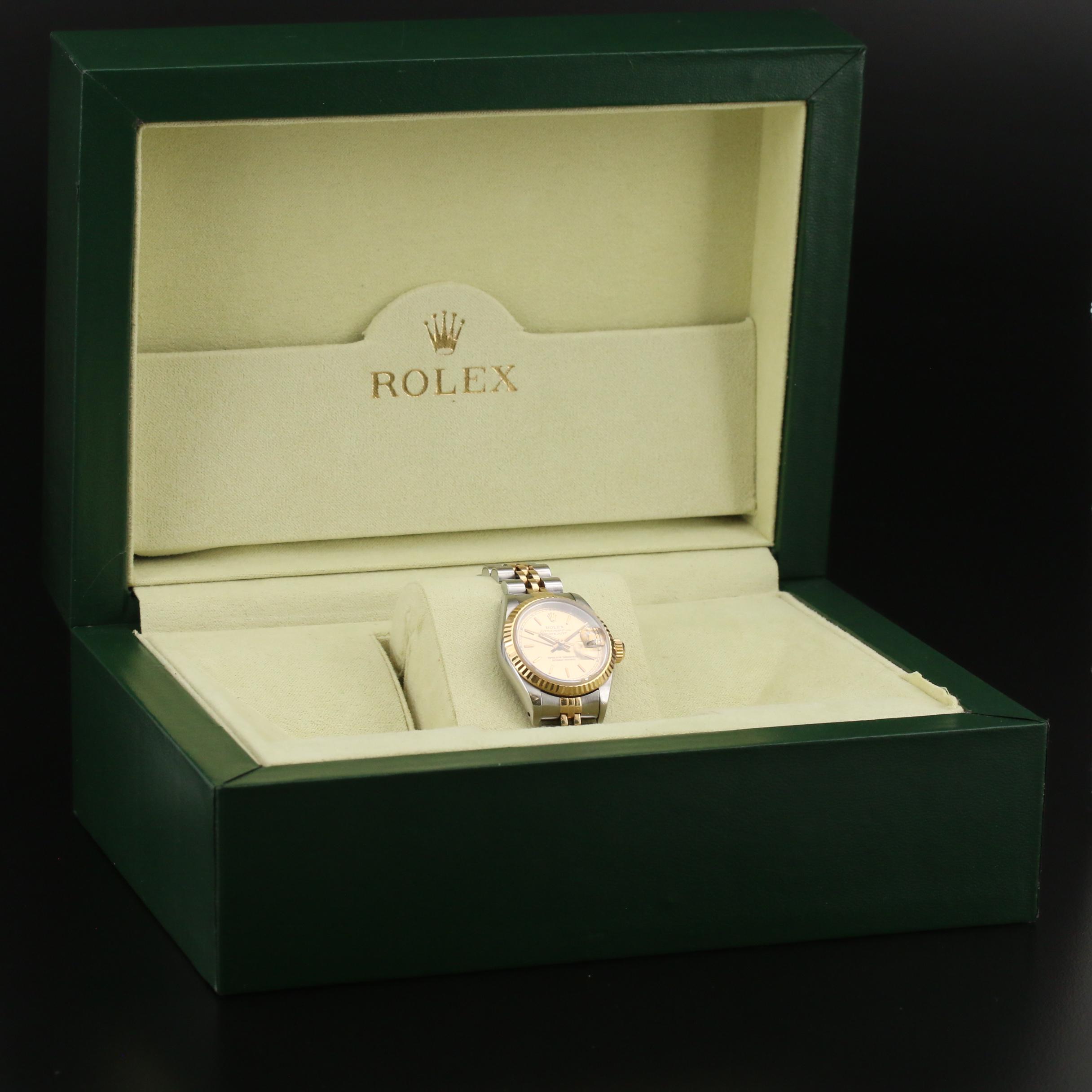 1984 Rolex Datejust Houndstooth Dial 18K Gold and Stainless Steel Watch