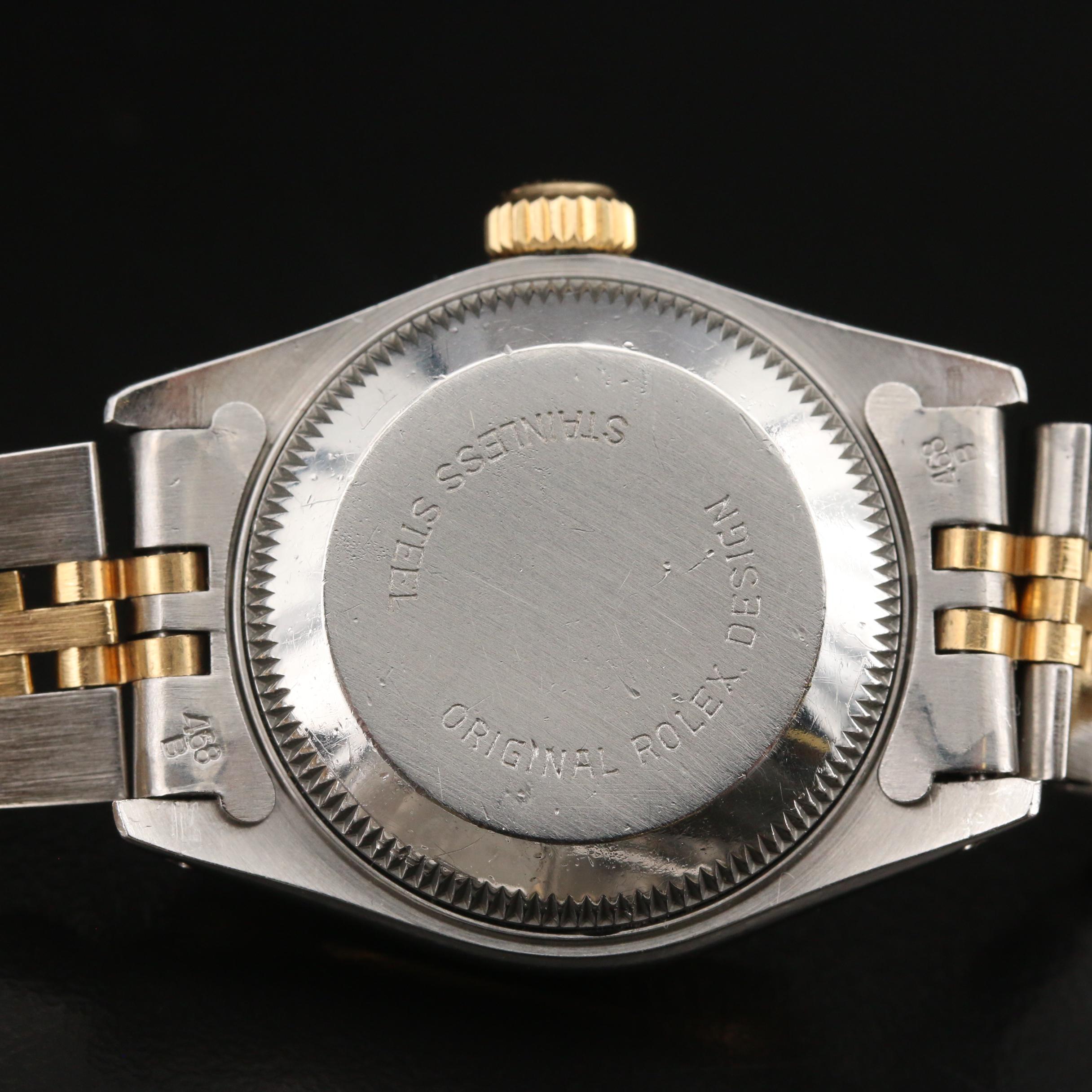 1984 Rolex Datejust Houndstooth Dial 18K Gold and Stainless Steel Watch