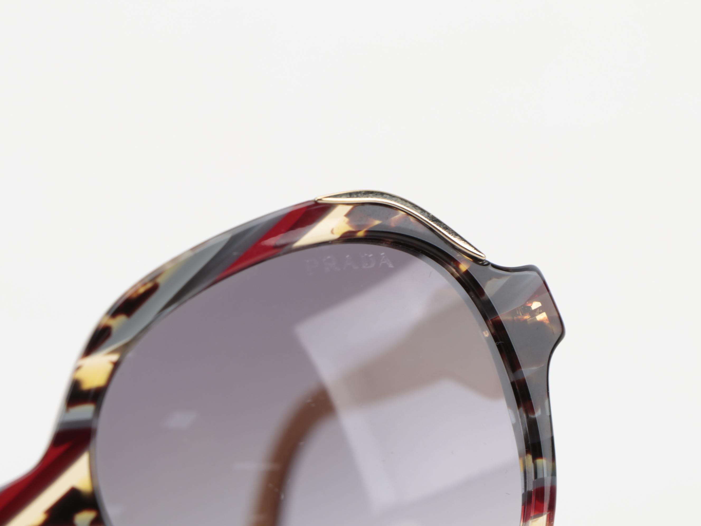 Prada SPR 07G Bordeaux Havana Sunglasses