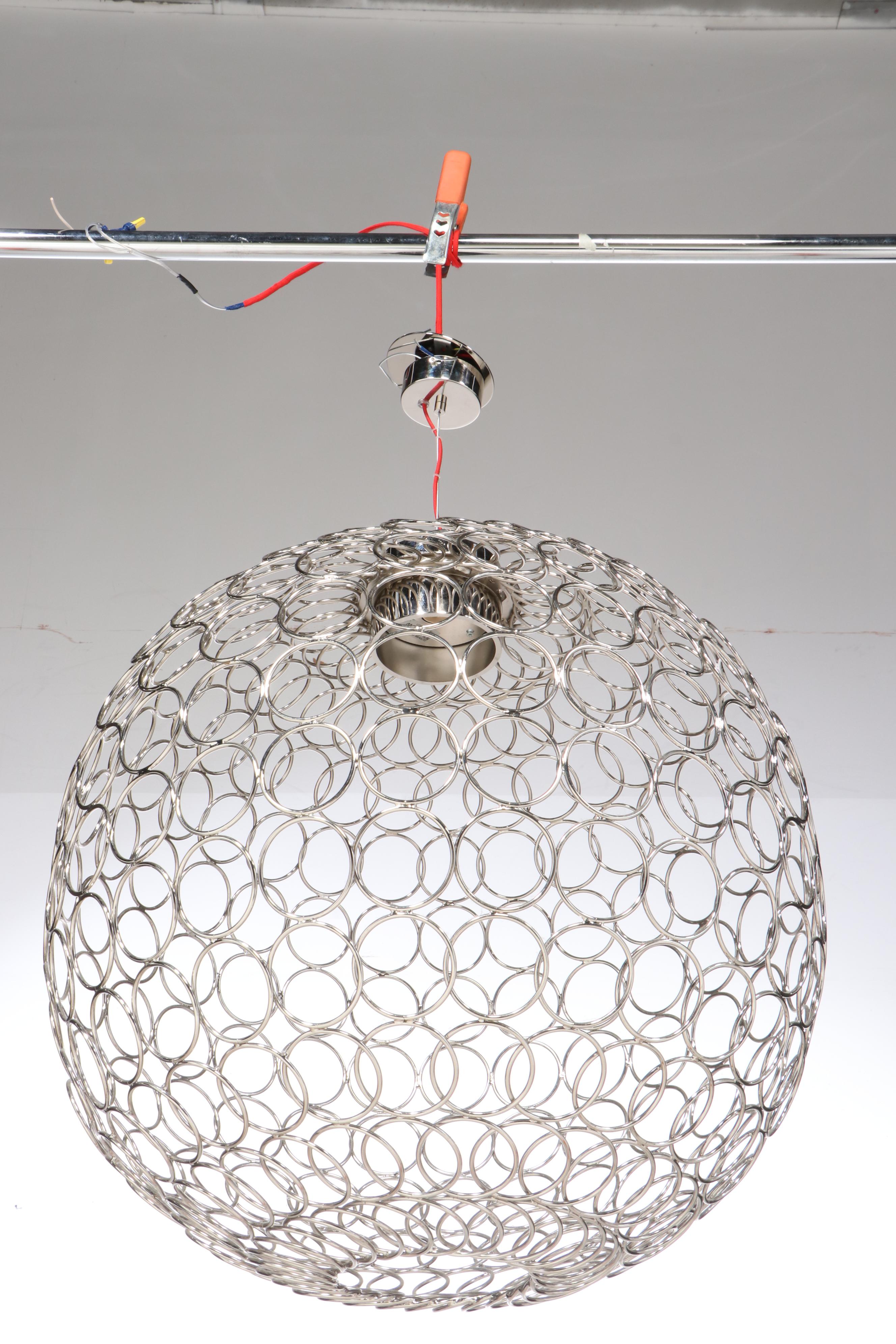 Bruno Rainaldi for Terzani "G.r.a." Metal Sphere Pendant