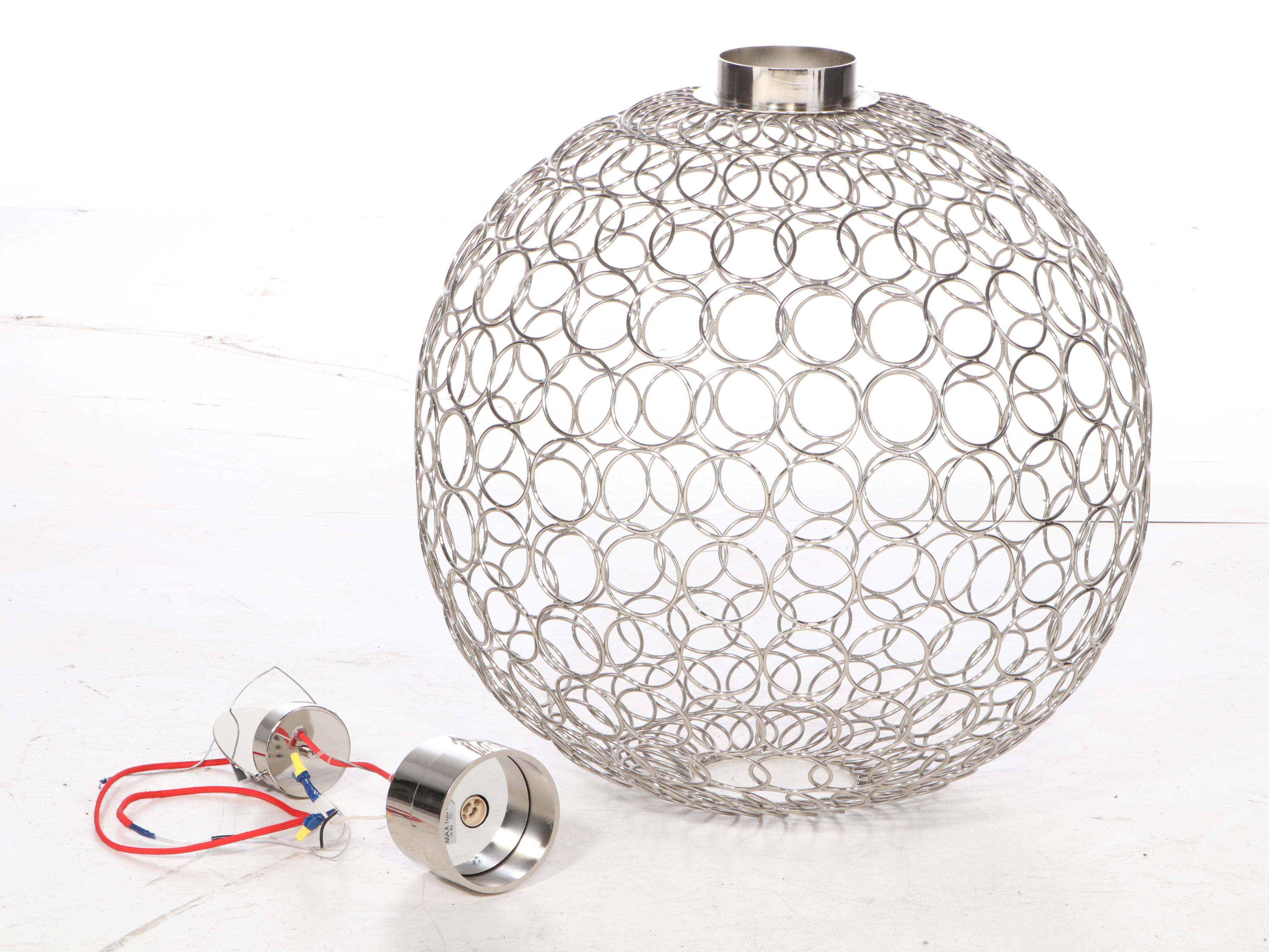 Bruno Rainaldi for Terzani "G.r.a." Metal Sphere Pendant