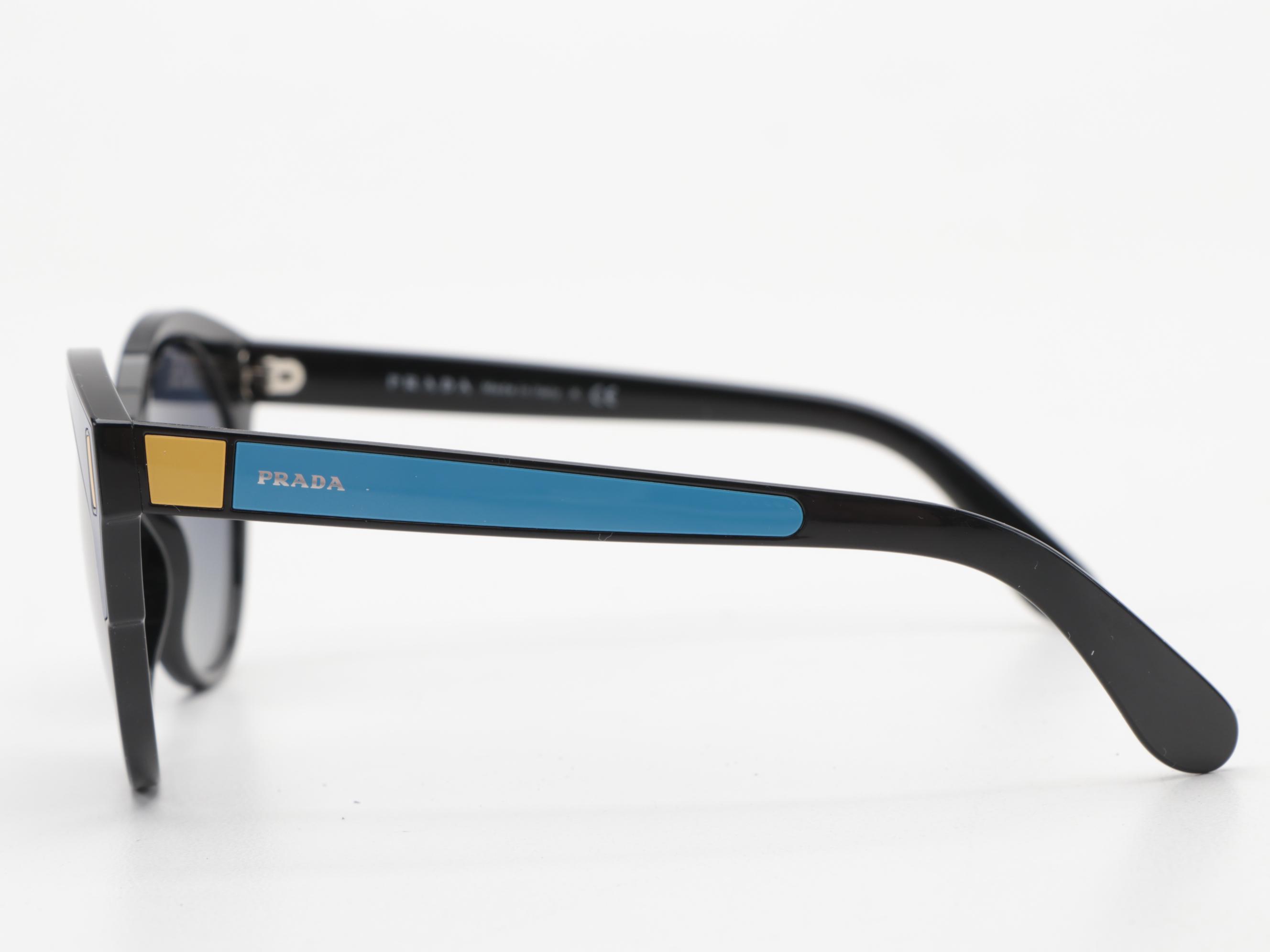 Prada SPR03U Blue Modified Cat Eye Sunglasses