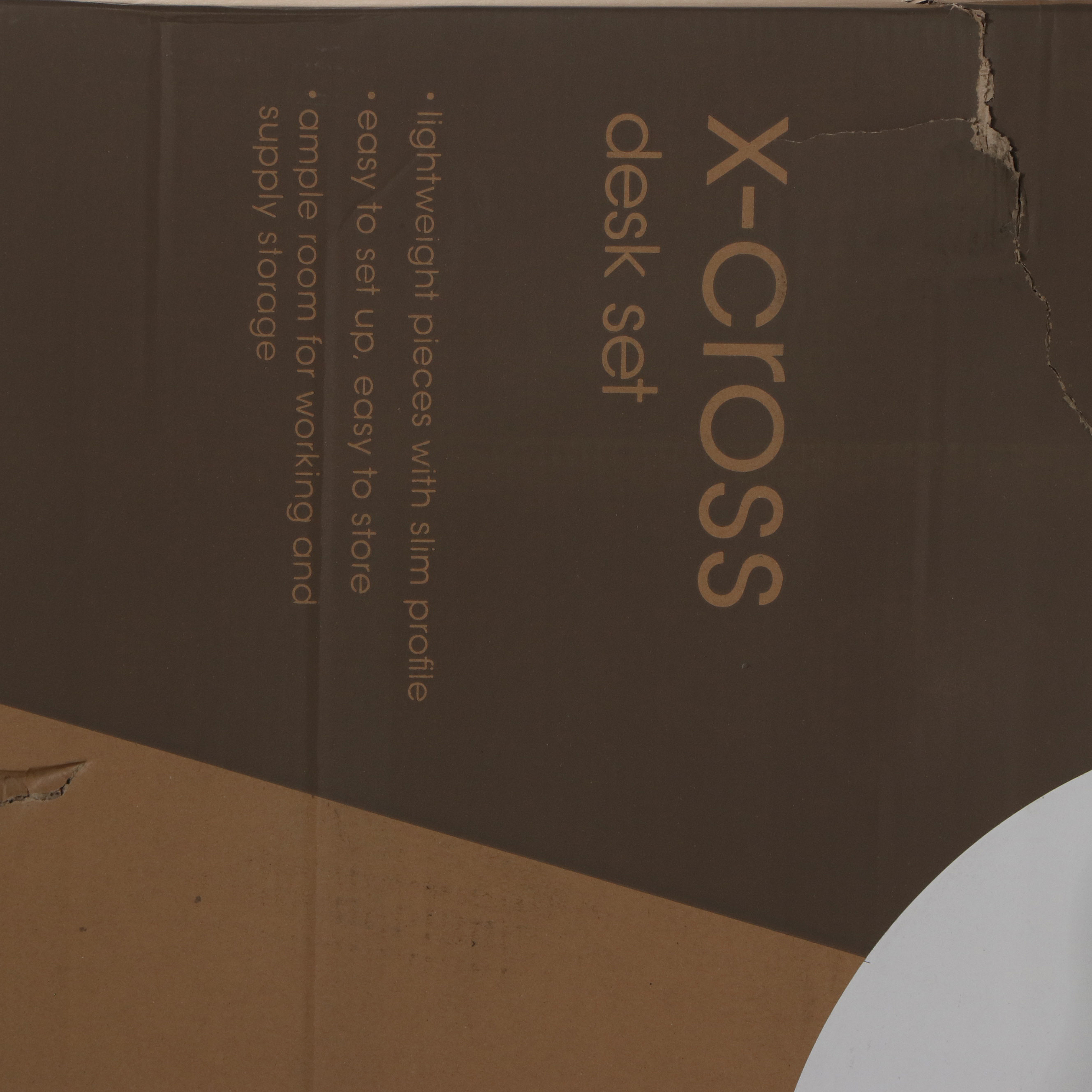 Brenton Studio Black X-Cross Base Desk and File Set