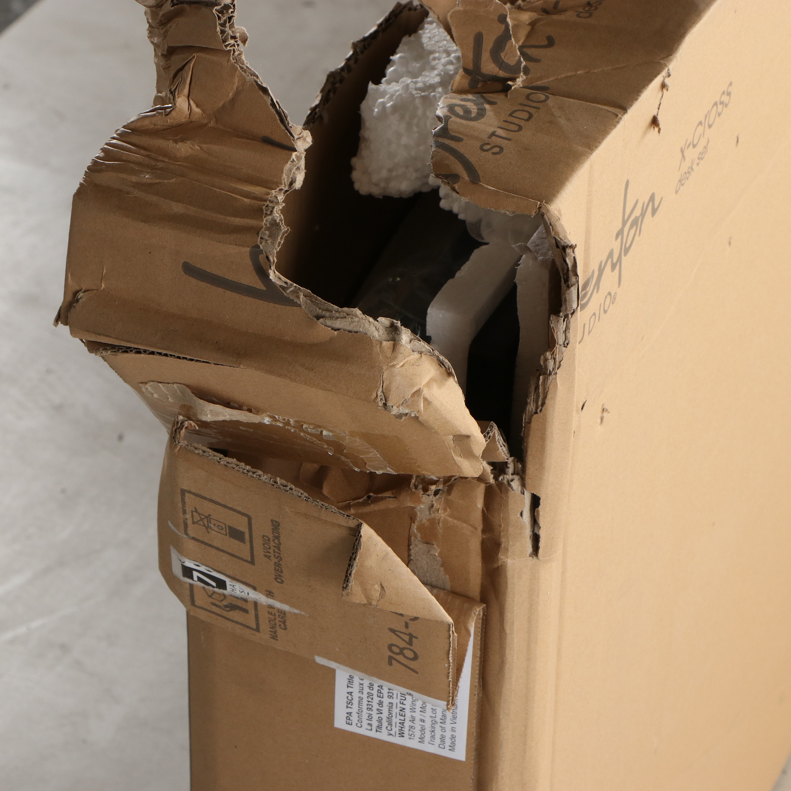 Brenton Studio Black X-Cross Base Desk and File Set