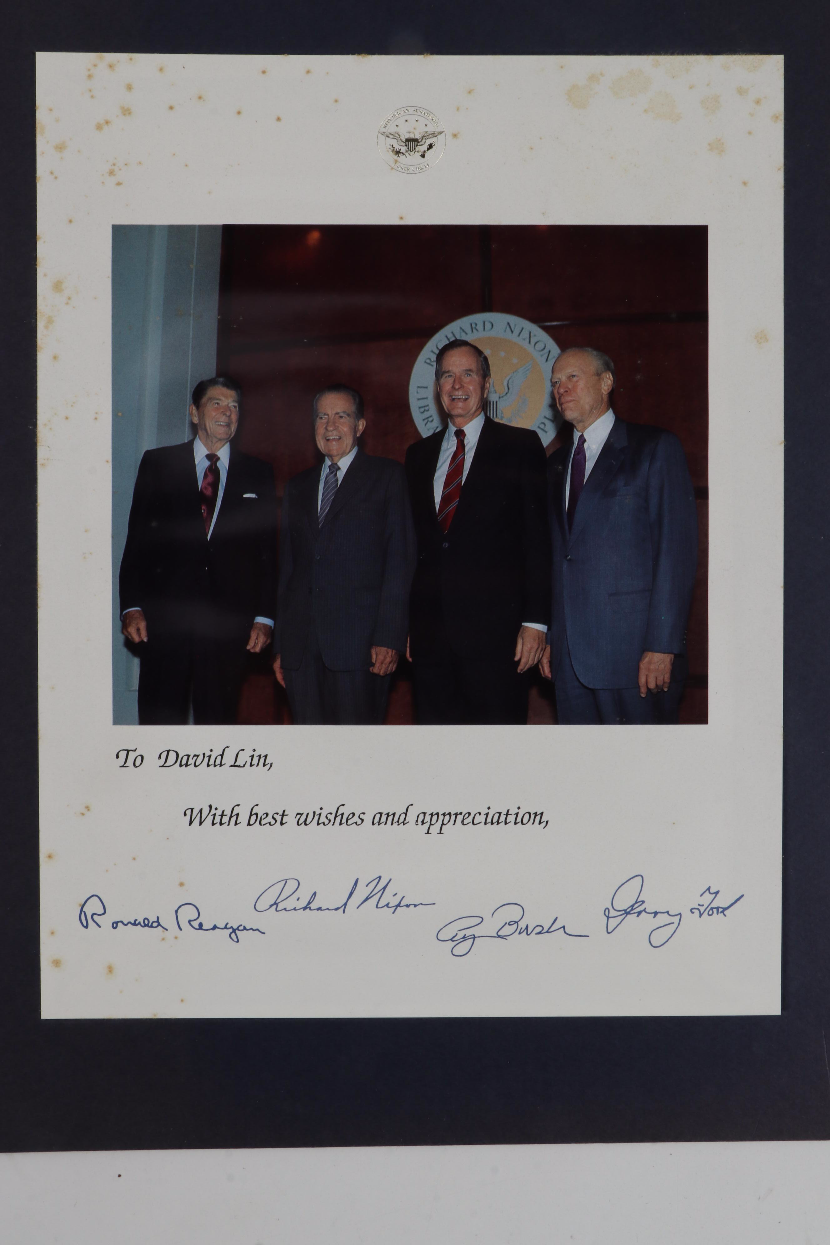 President Ronald Reagan Photo Prints Including Group Presidential Photo