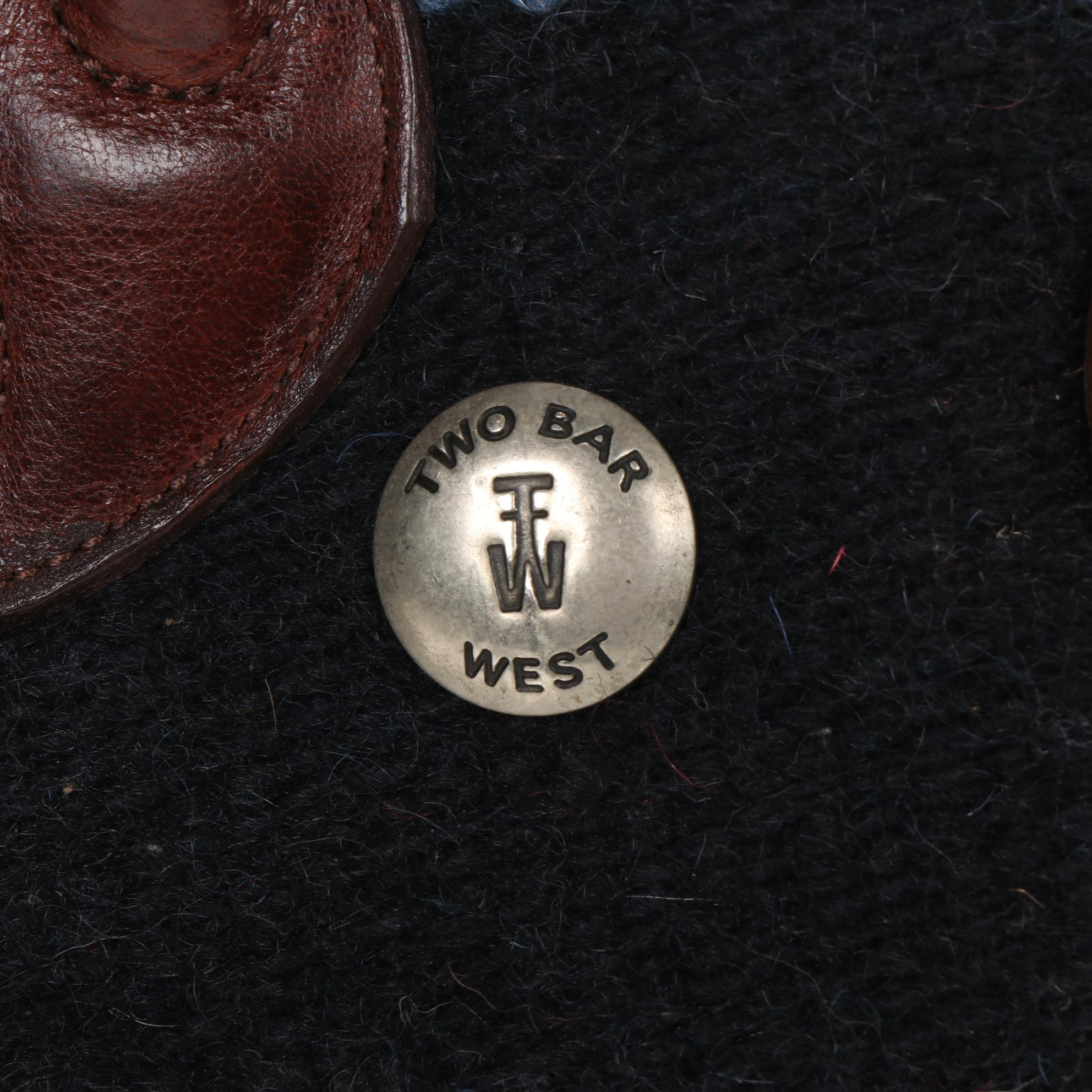 Two Bar West Saddle Blanket Tote with Leather Trim