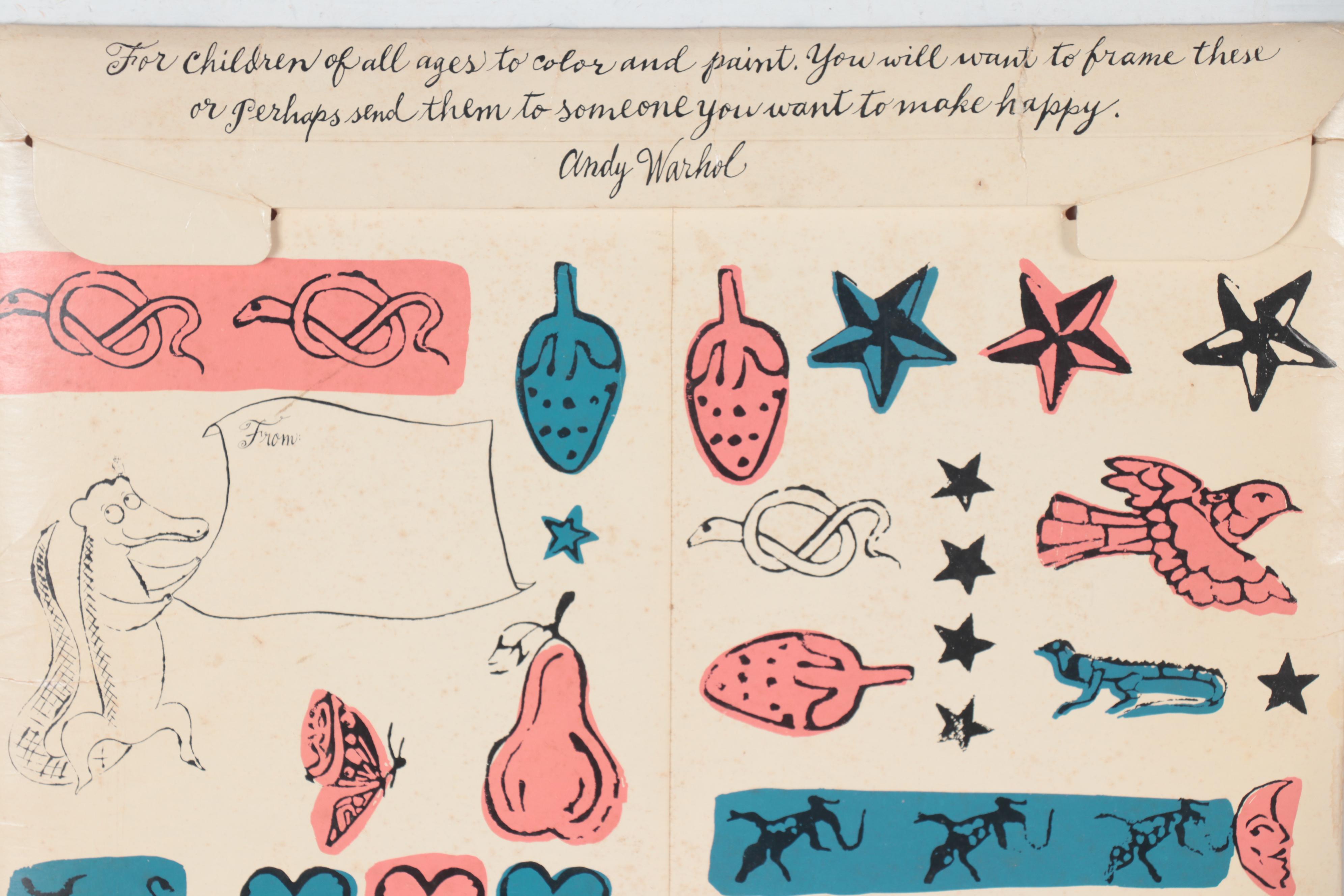 First Edition "A Coloring Book" Drawings by Andy Warhol, 1990