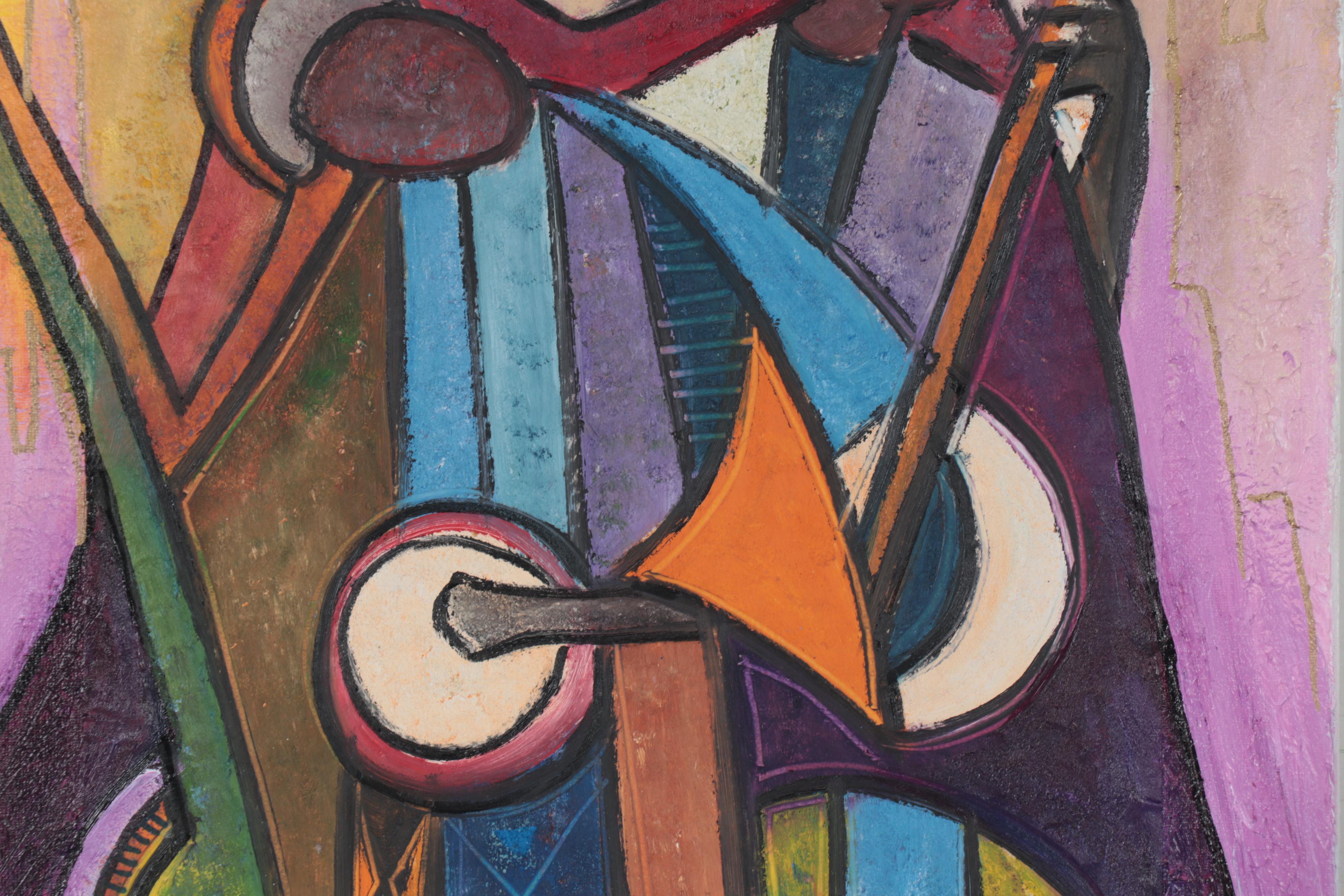 Azeez Oyeyemi Acrylic Painting "Music Creator," 2018