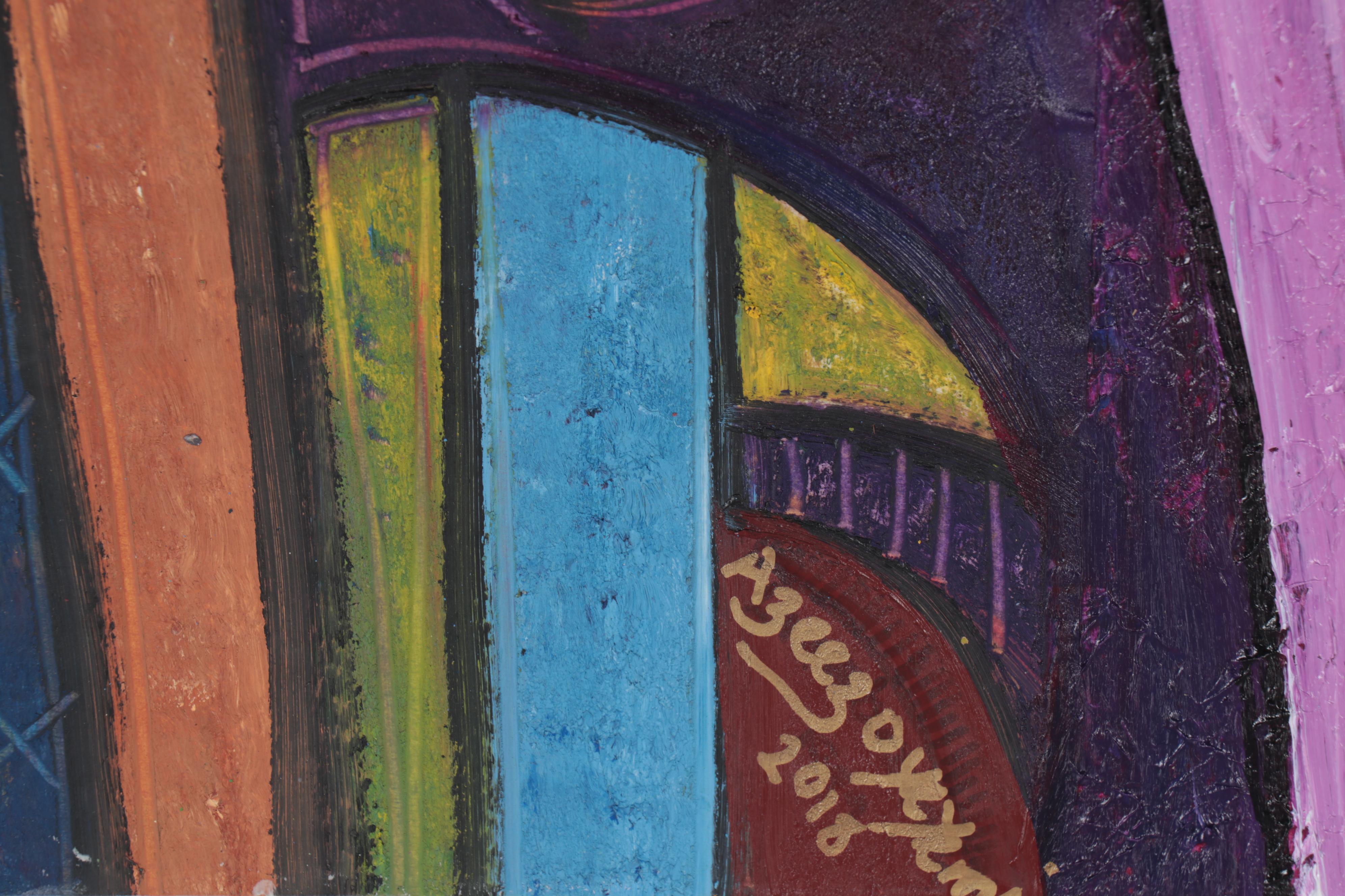 Azeez Oyeyemi Acrylic Painting "Music Creator," 2018