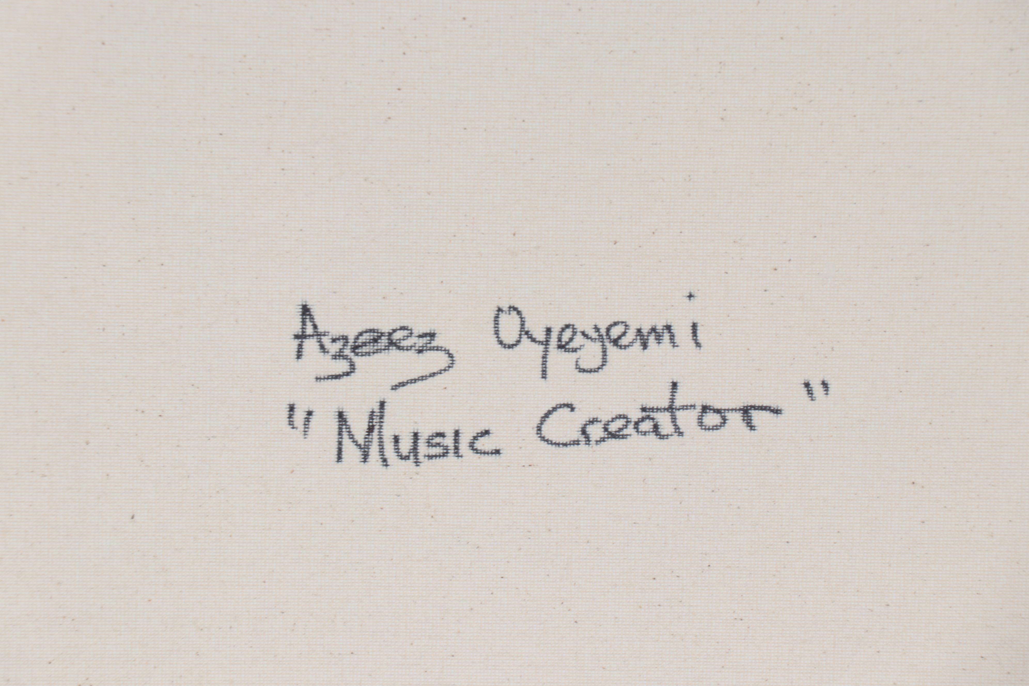 Azeez Oyeyemi Acrylic Painting "Music Creator," 2018