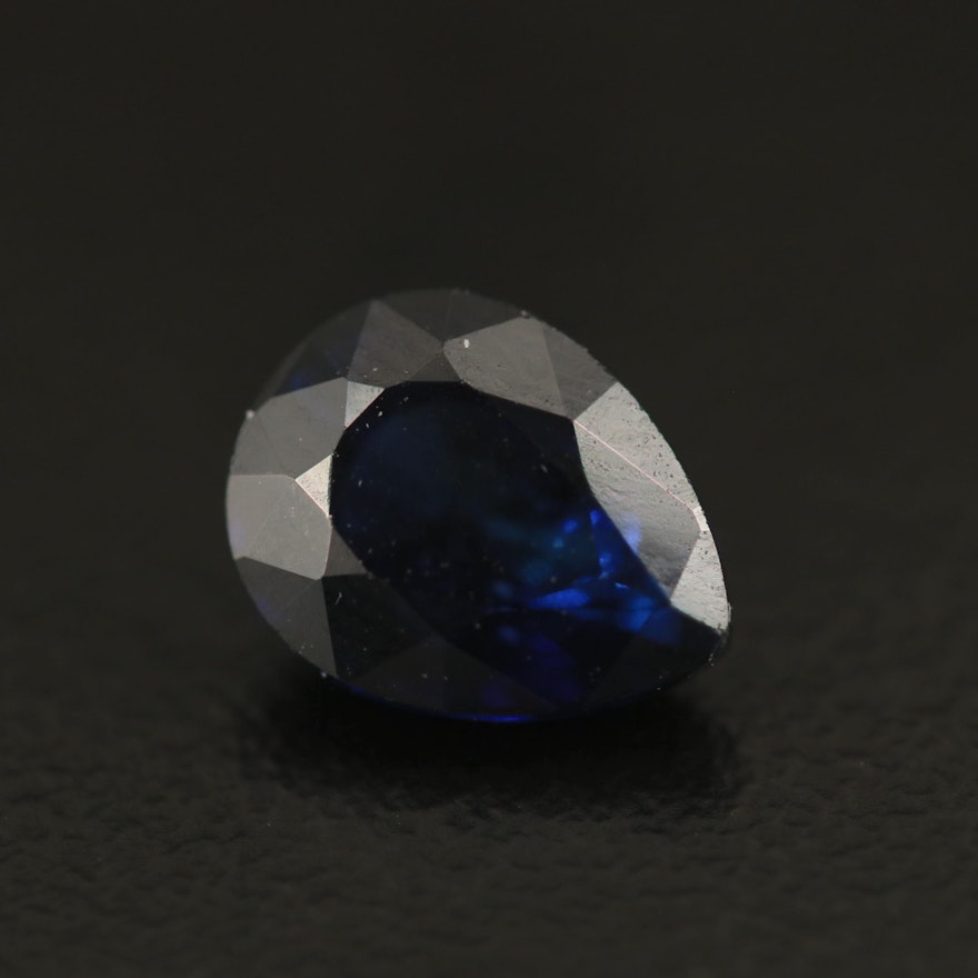 Loose 2.51 CT Lab Grown Sapphire with GIA Report