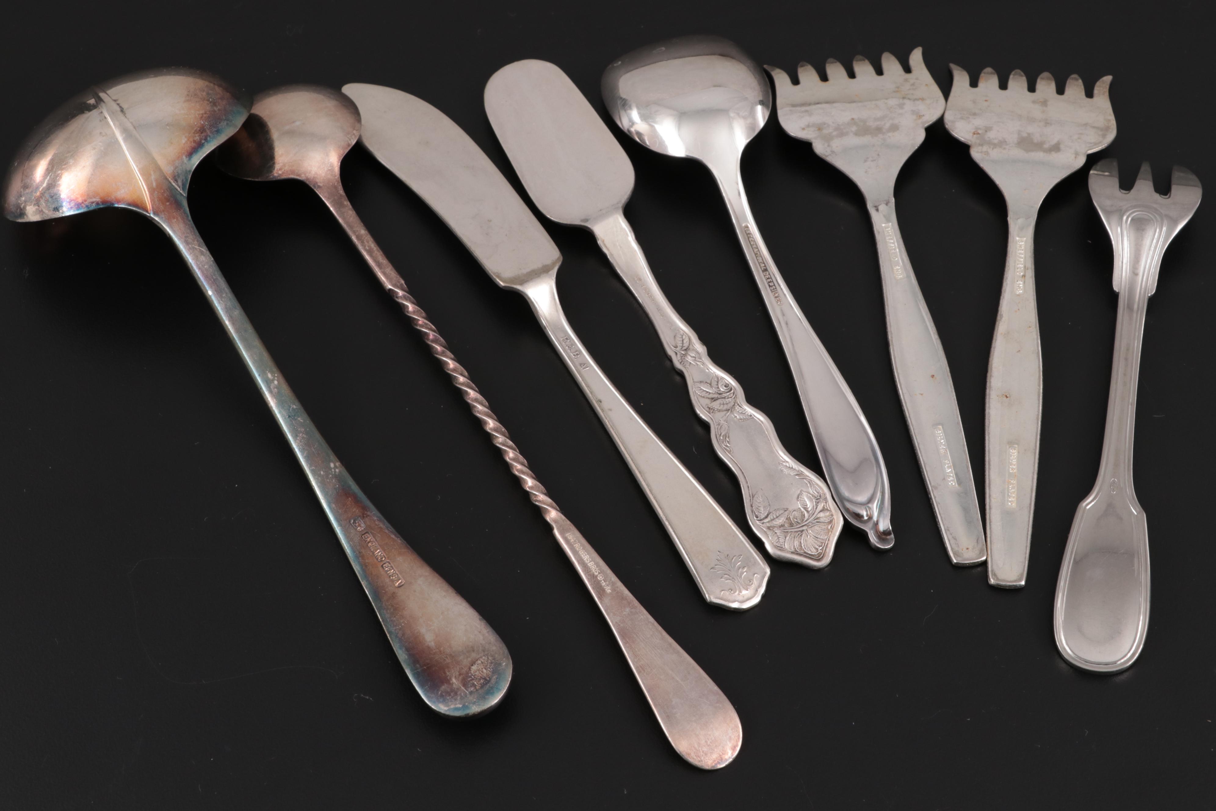 Rogers Bros, International Silver and Other Silver Plate Serving Utensils