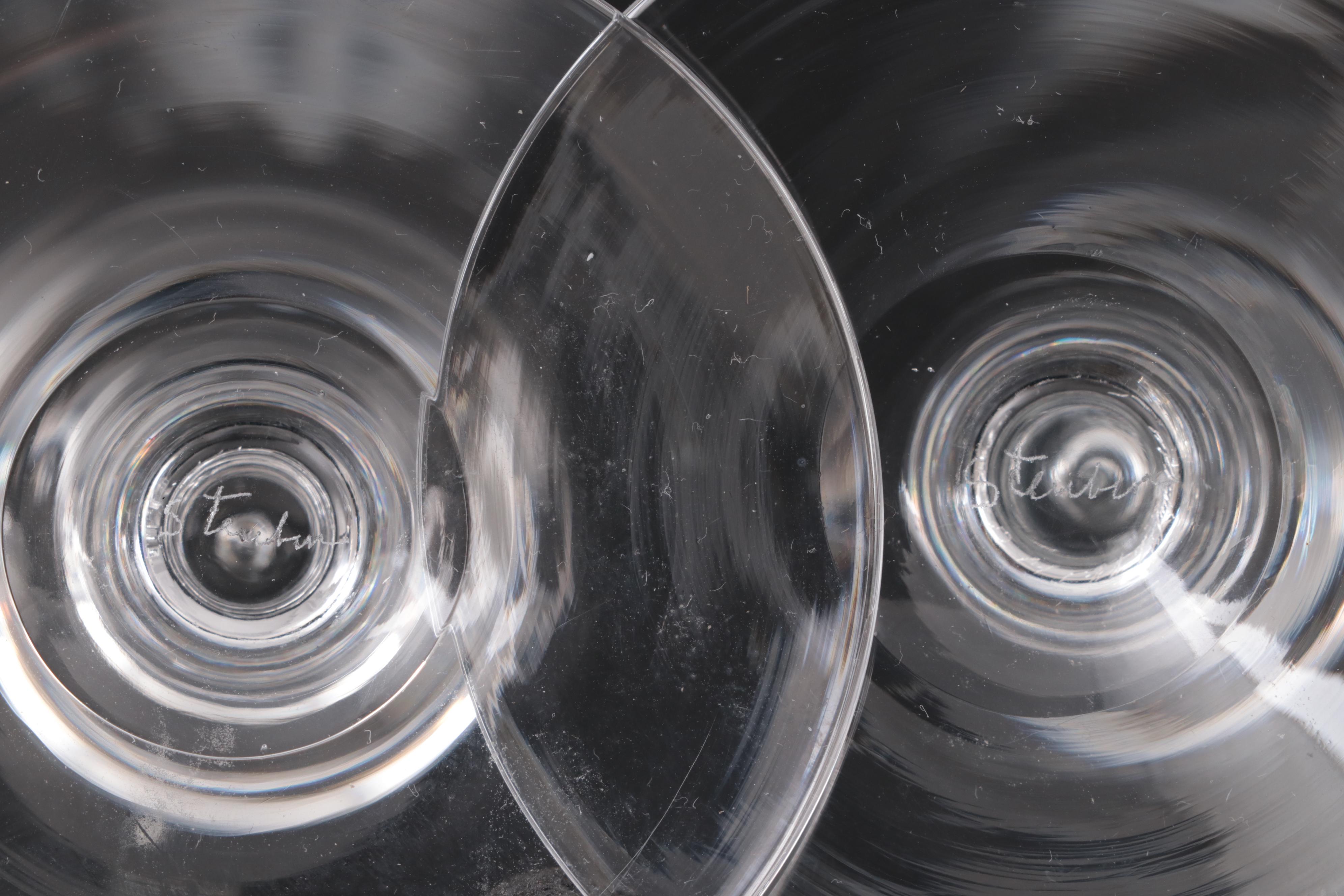 Steuben Etched Glassware for "USS Williamsburg" Presidential Yacht, Mid-20th C.