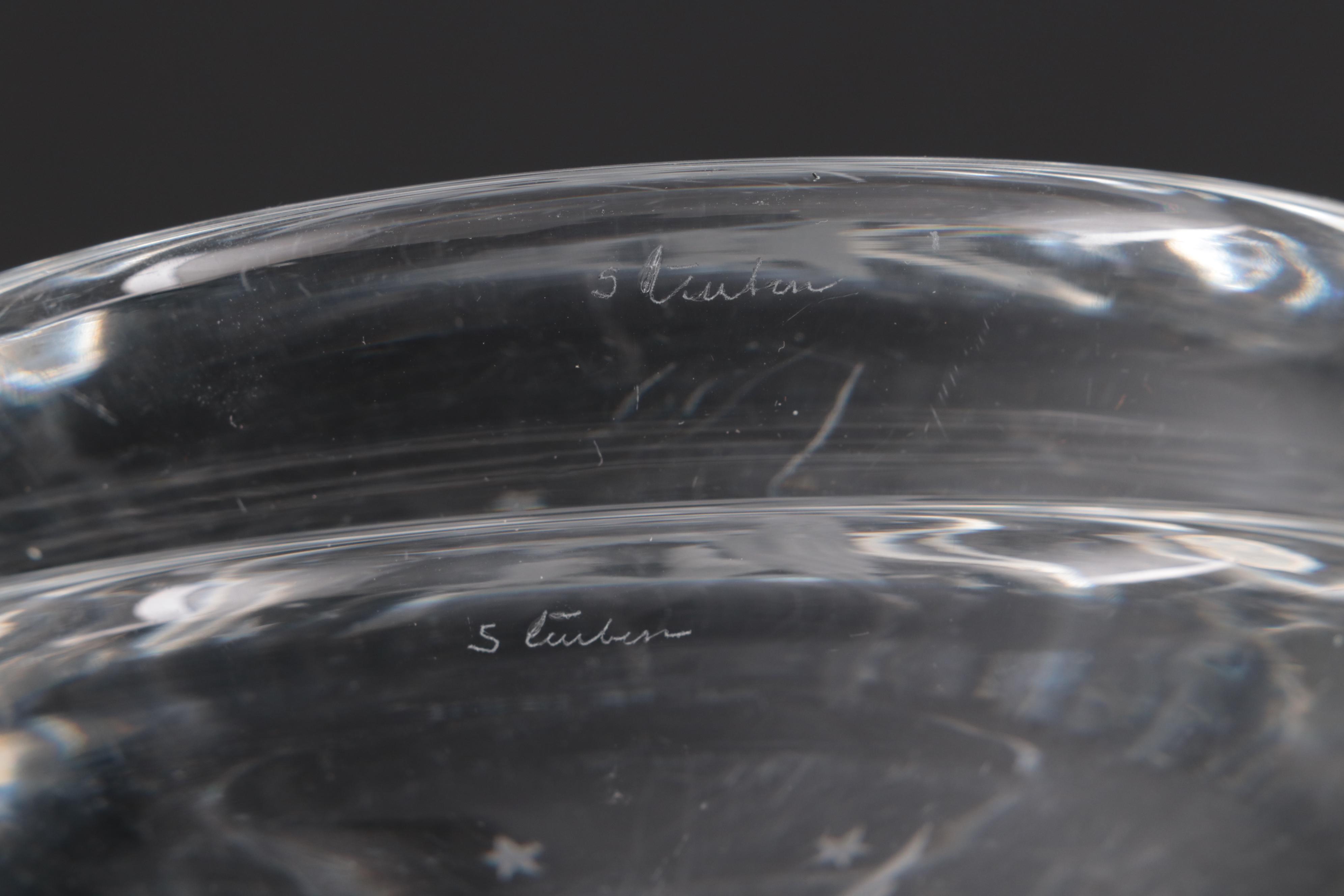 Steuben Etched Glassware for "USS Williamsburg" Presidential Yacht, Mid-20th C.