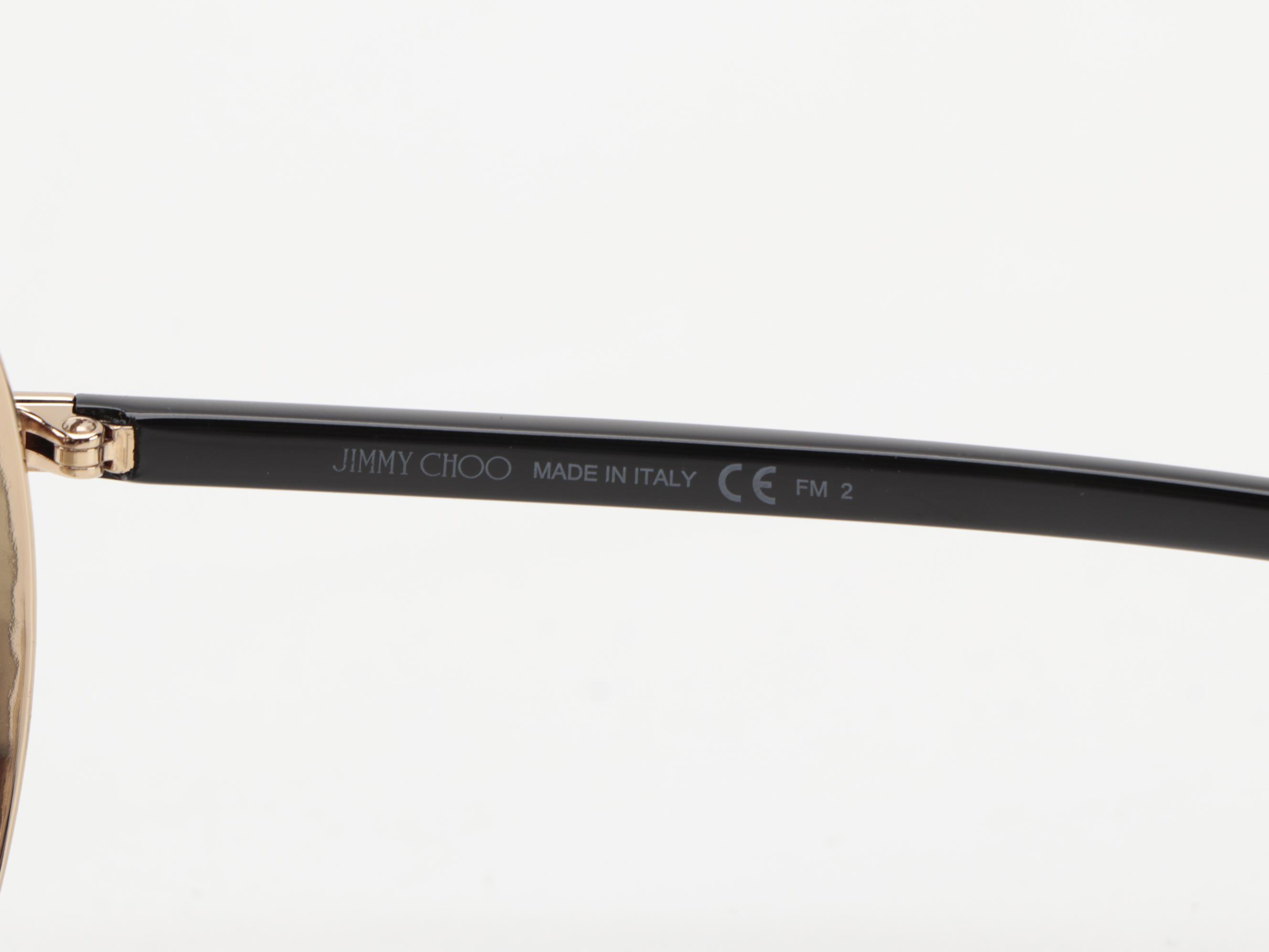 Jimmy Choo Sheena Aviator Style Sunglasses with Case