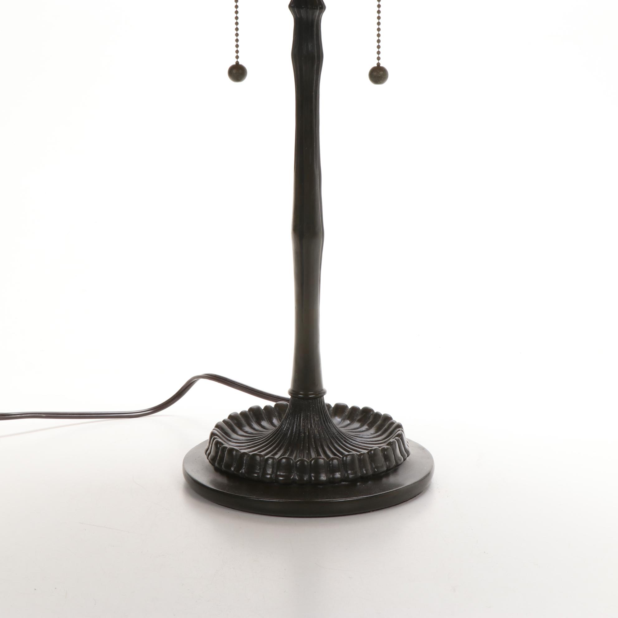 Quoizel Inc. Slag Glass Table Lamp, Late 20th Century