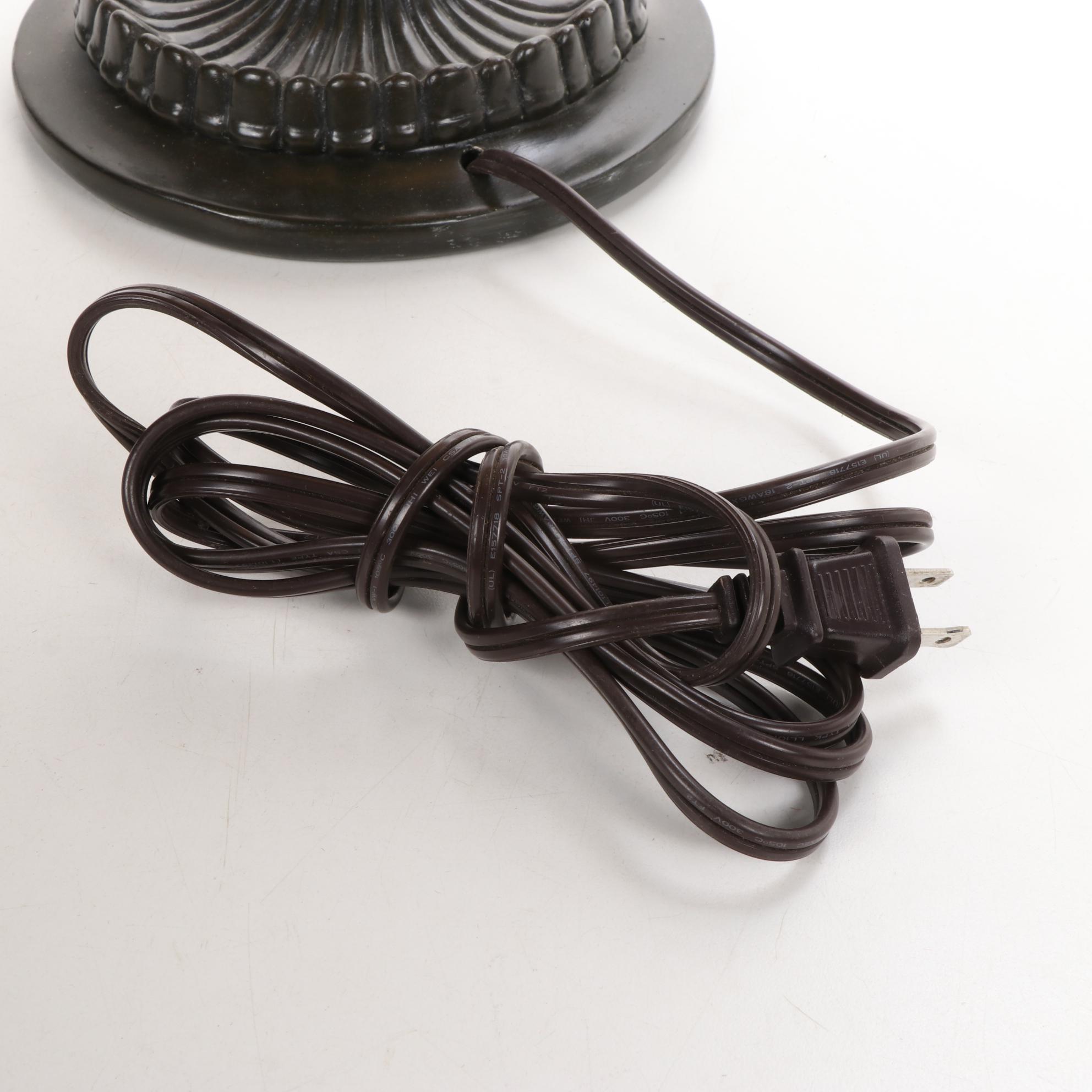 Quoizel Inc. Slag Glass Table Lamp, Late 20th Century