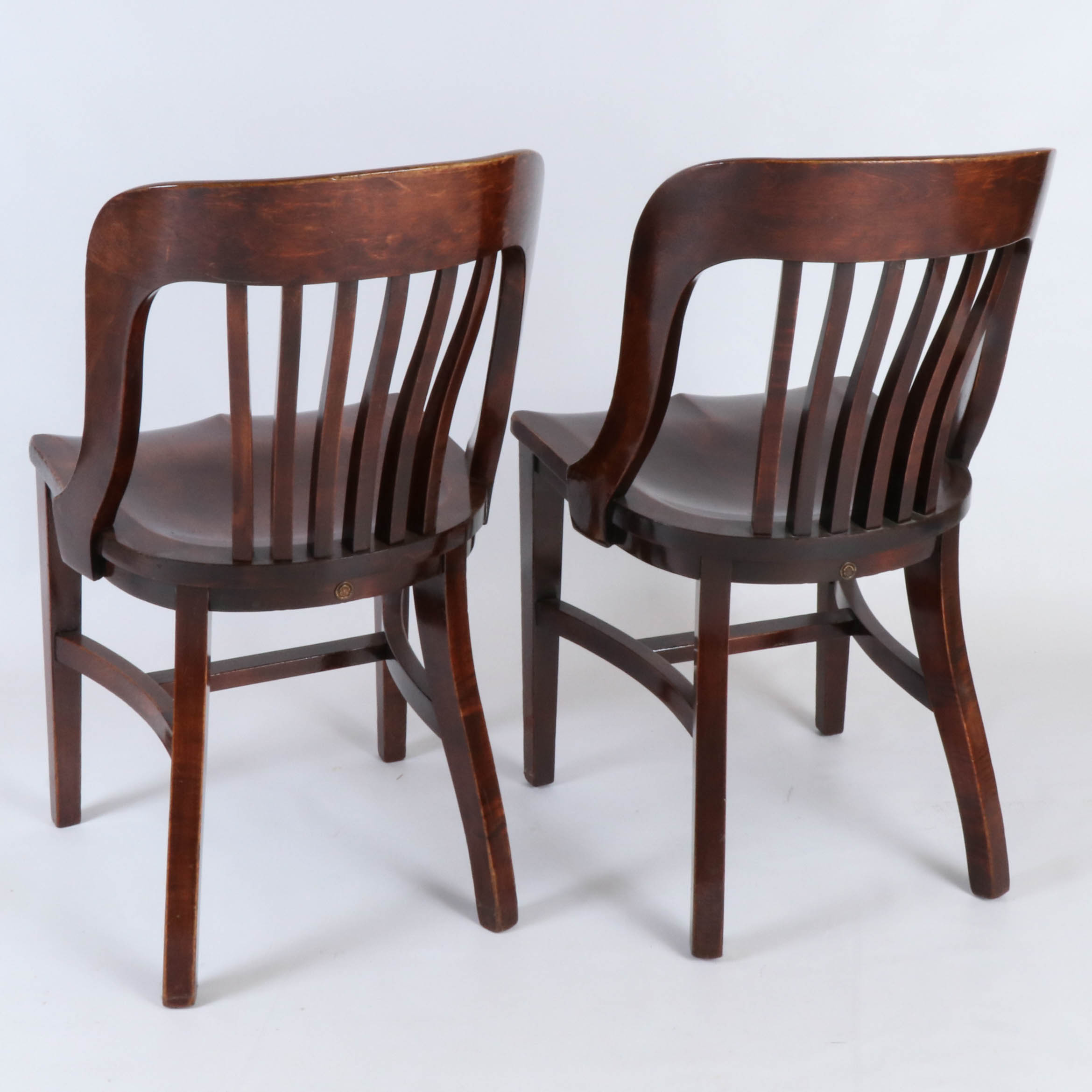 B.L. Marble Chair Co. Oak Office Chairs, 20th Century