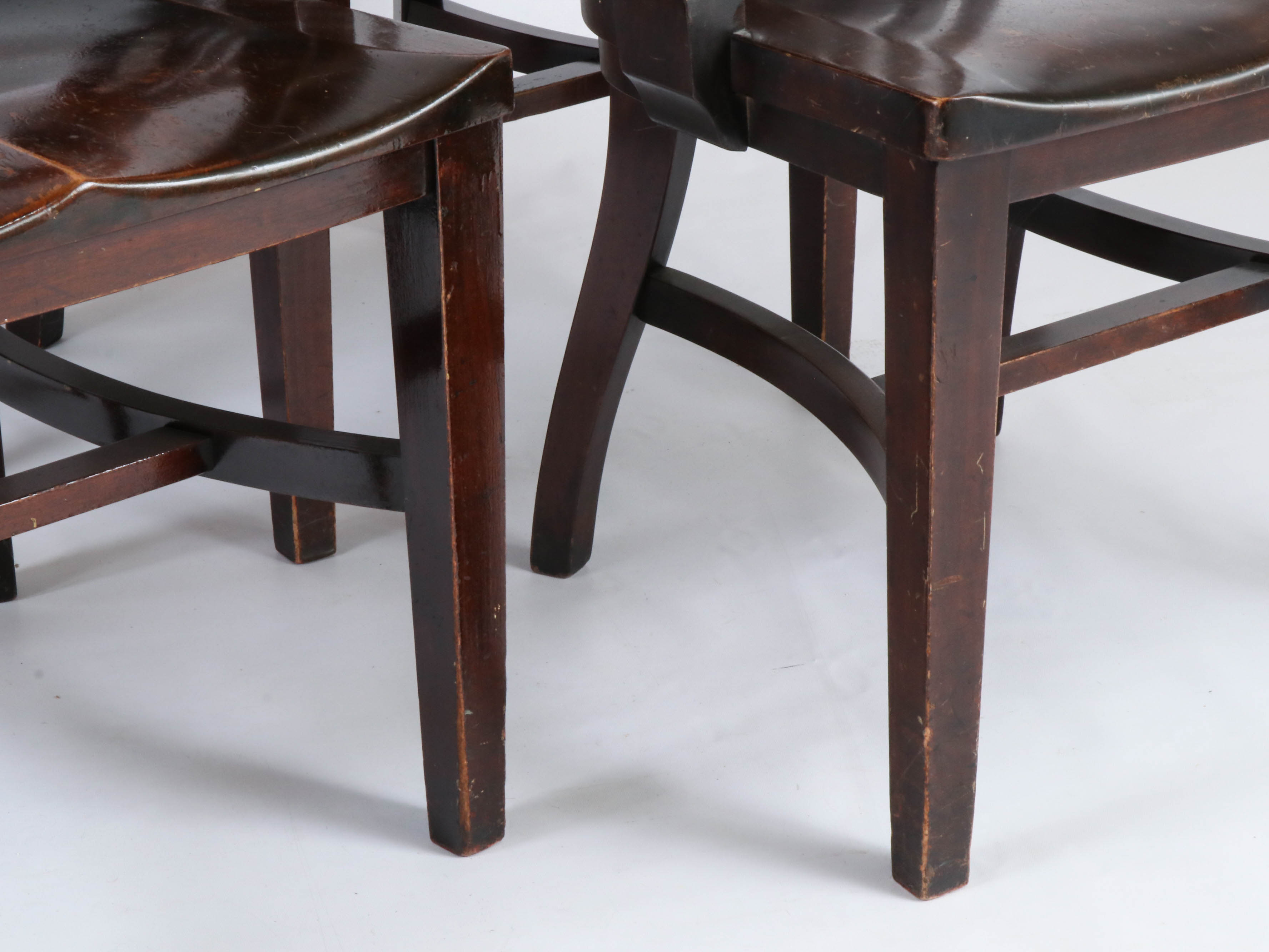 B.L. Marble Chair Co. Oak Office Armchairs, 20th Century