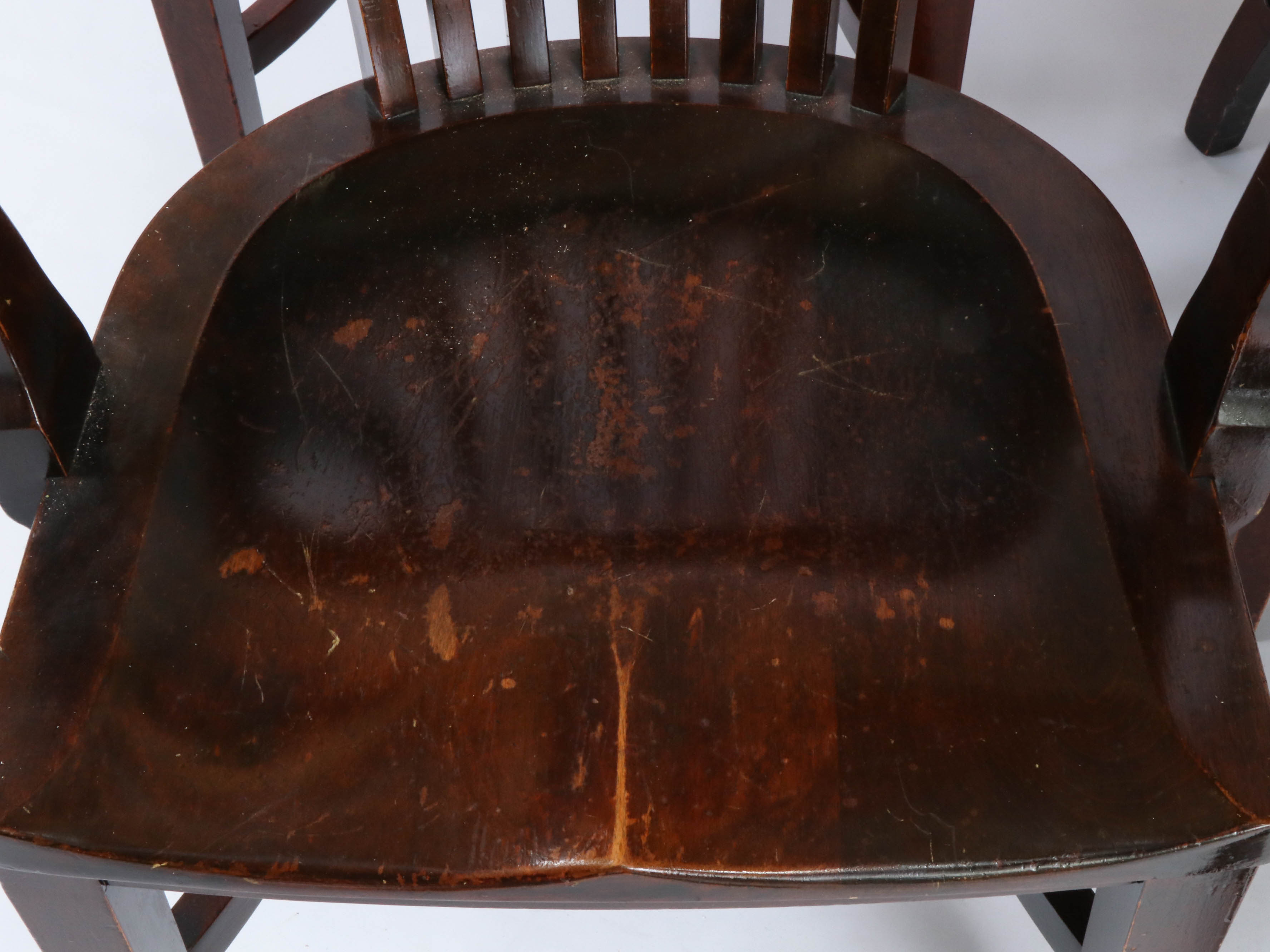 B.L. Marble Chair Co. Oak Office Armchairs, 20th Century