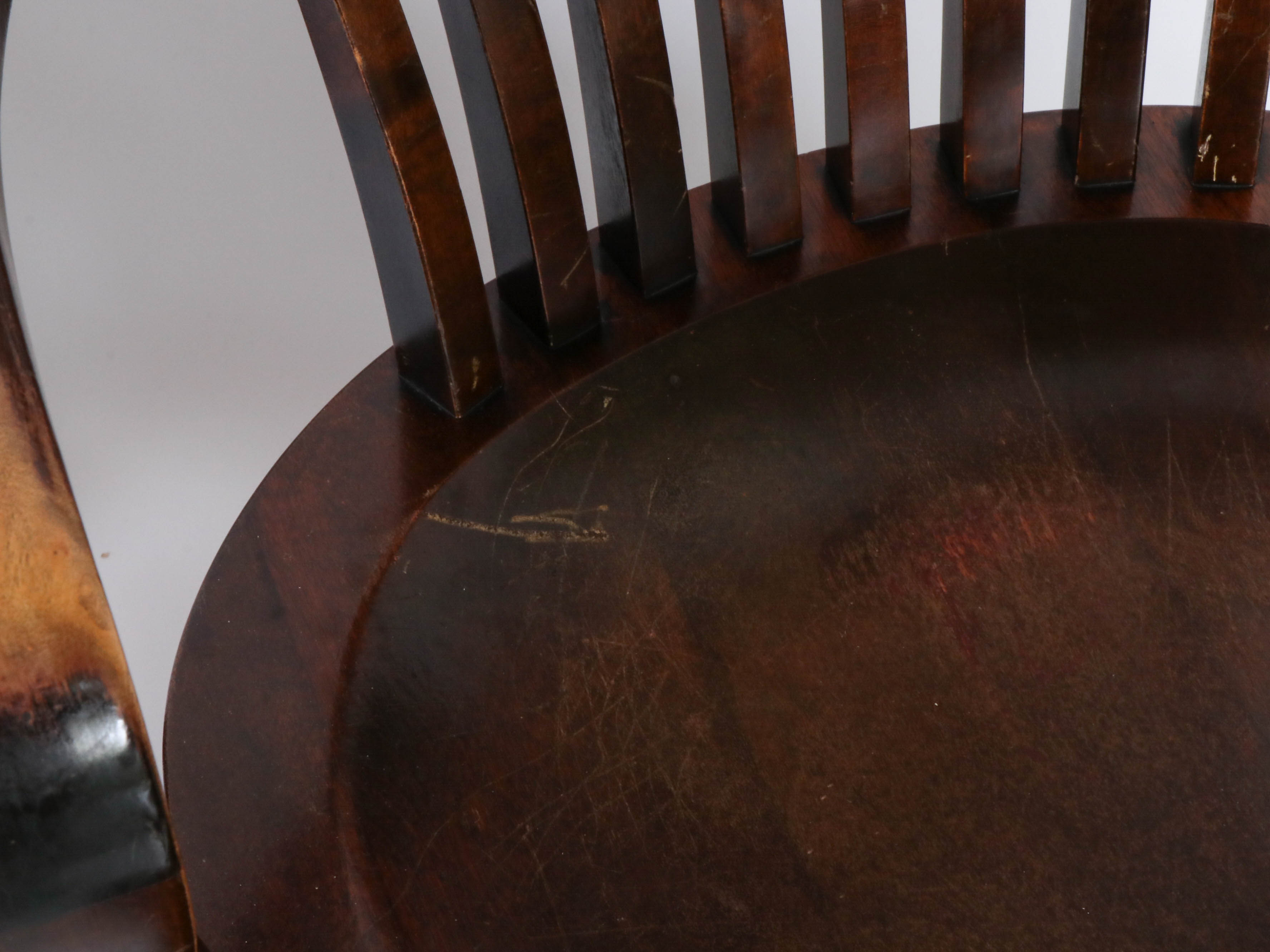 B.L. Marble Chair Co. Oak Office Armchairs, 20th Century