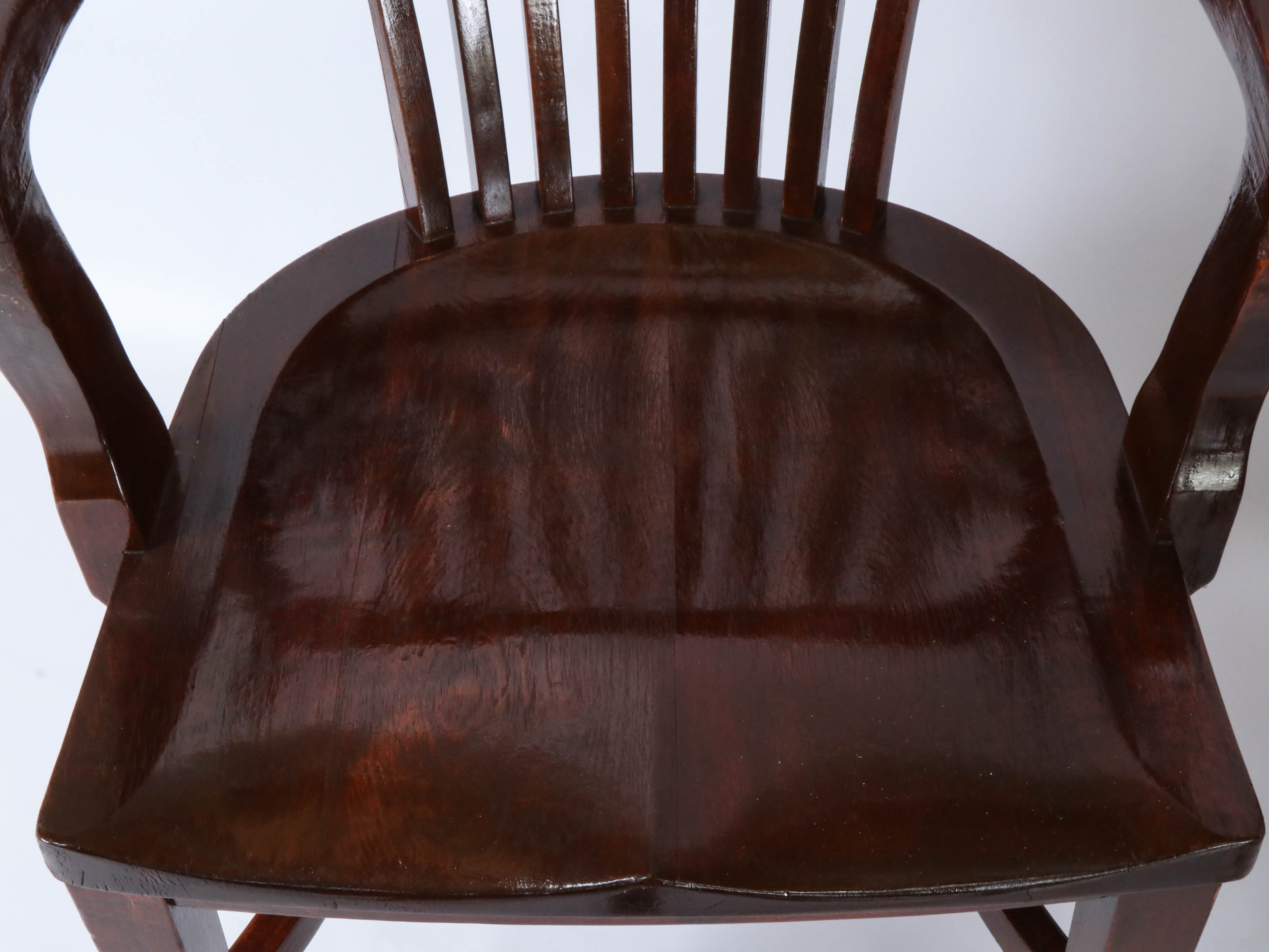 B.L. Marble Chair Co. Oak Office Armchairs, 20th Century