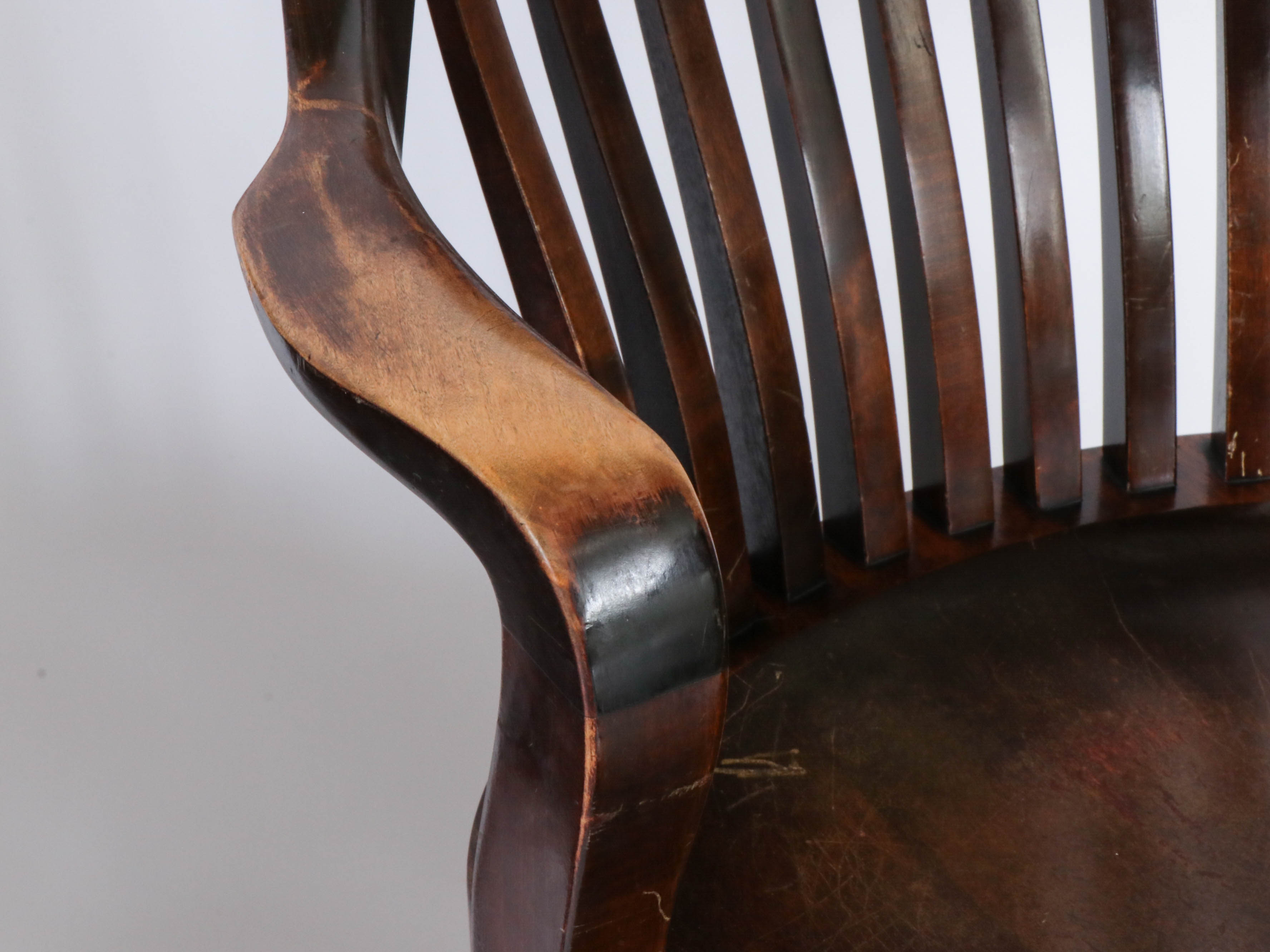 B.L. Marble Chair Co. Oak Office Armchairs, 20th Century